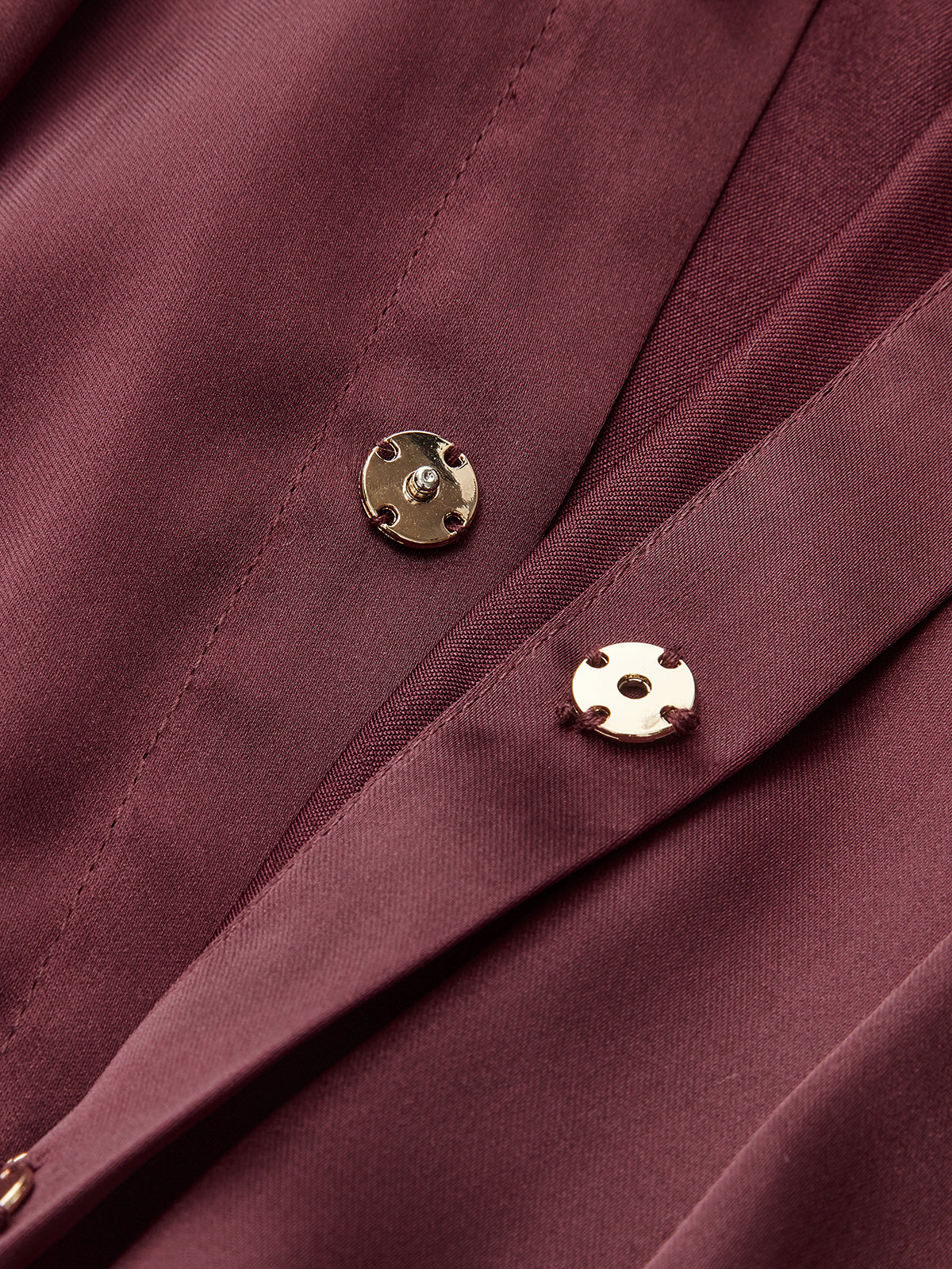 Collared Draped Satin Long Sleeve Bodysuit