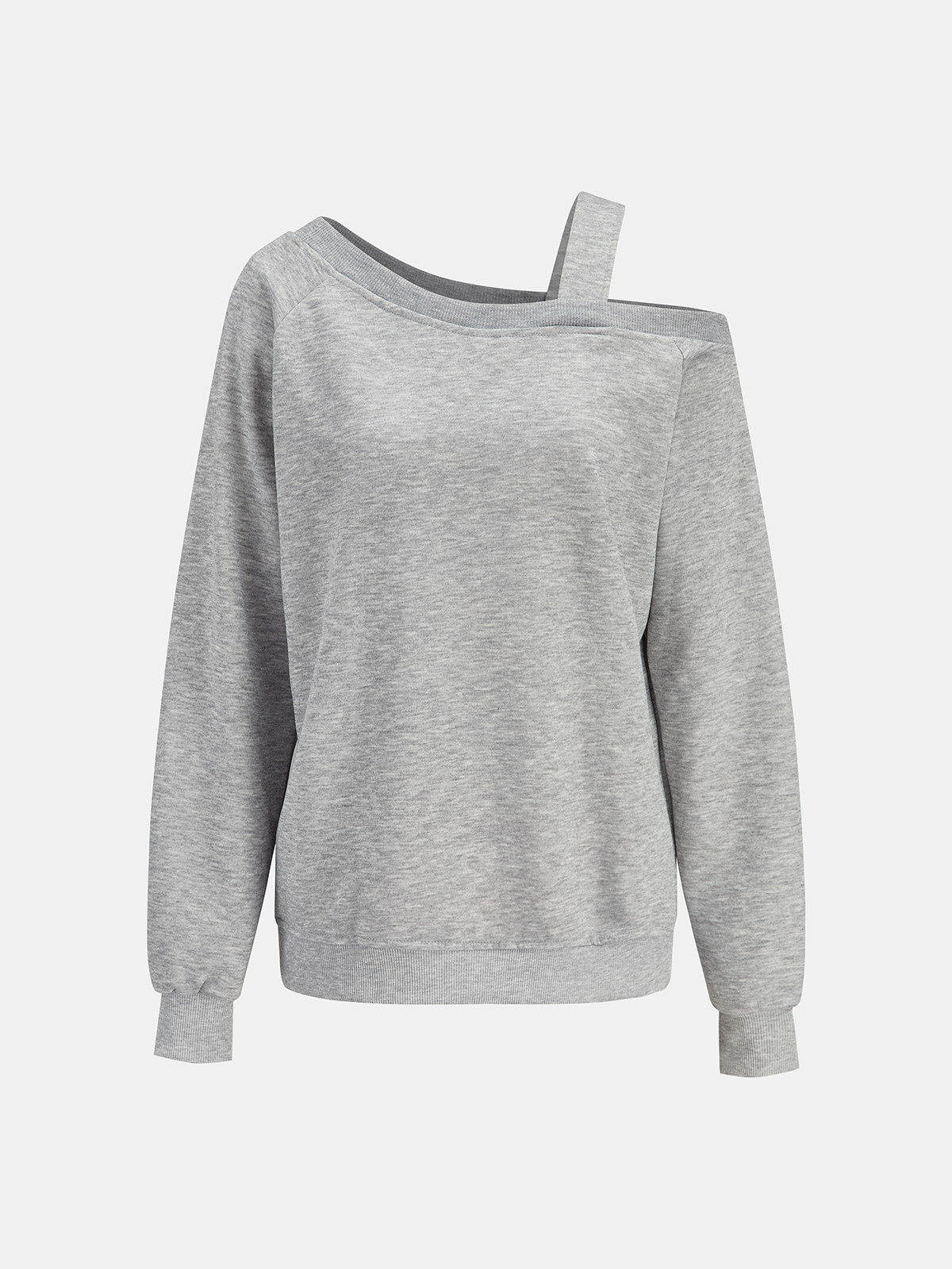 Träger-Detail schulterfreies Sweatshirt