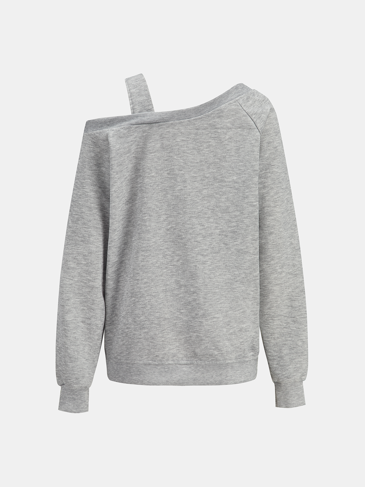 Träger-Detail schulterfreies Sweatshirt