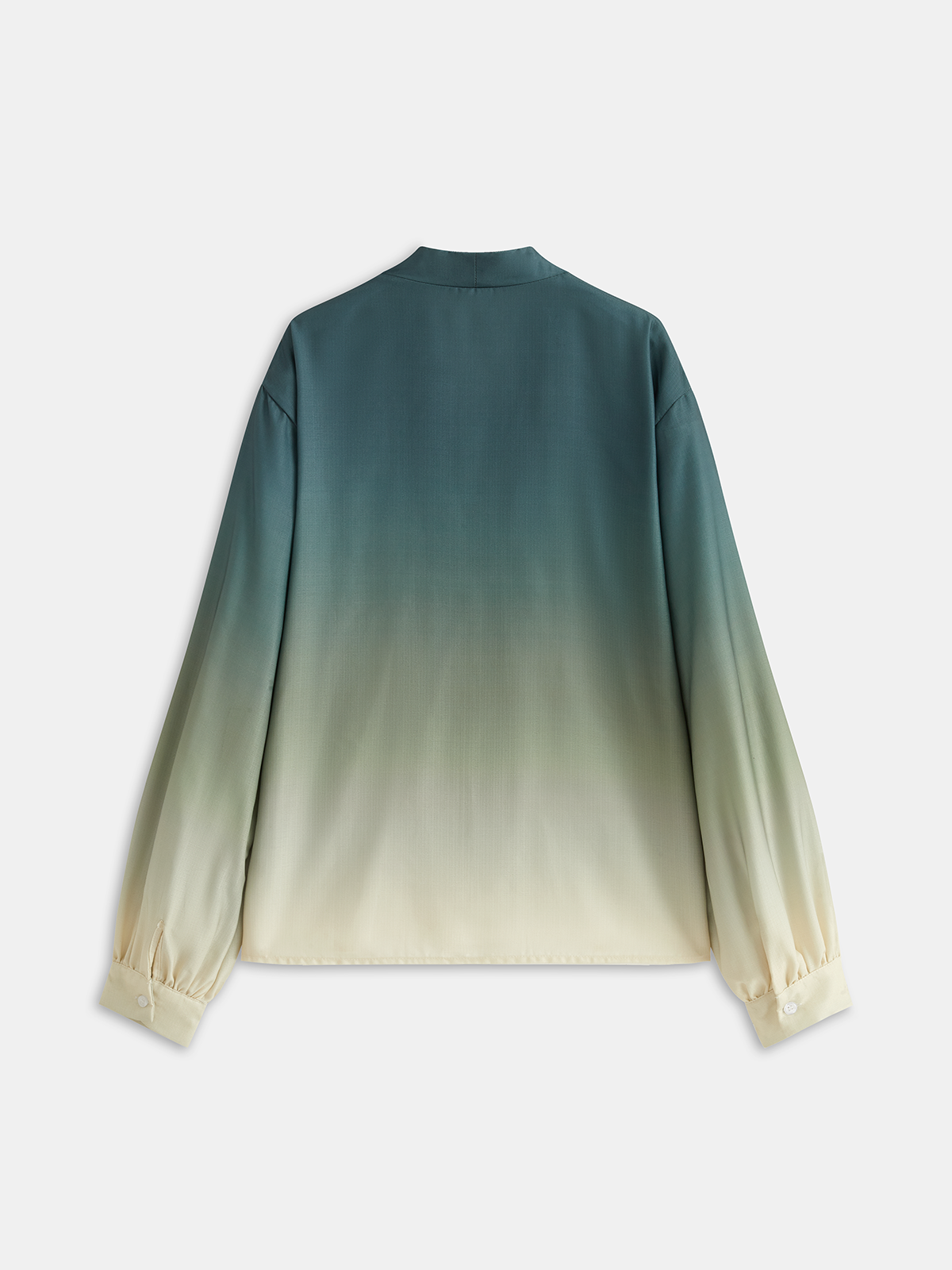 Ombre V-Neck Blouse and Casual Pants Set