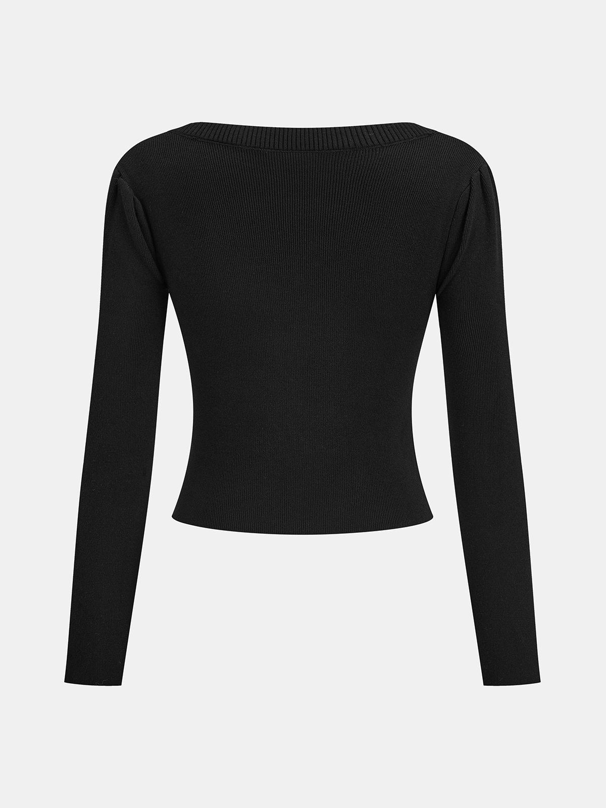 Color-Block Ruched Button Front Knit Top