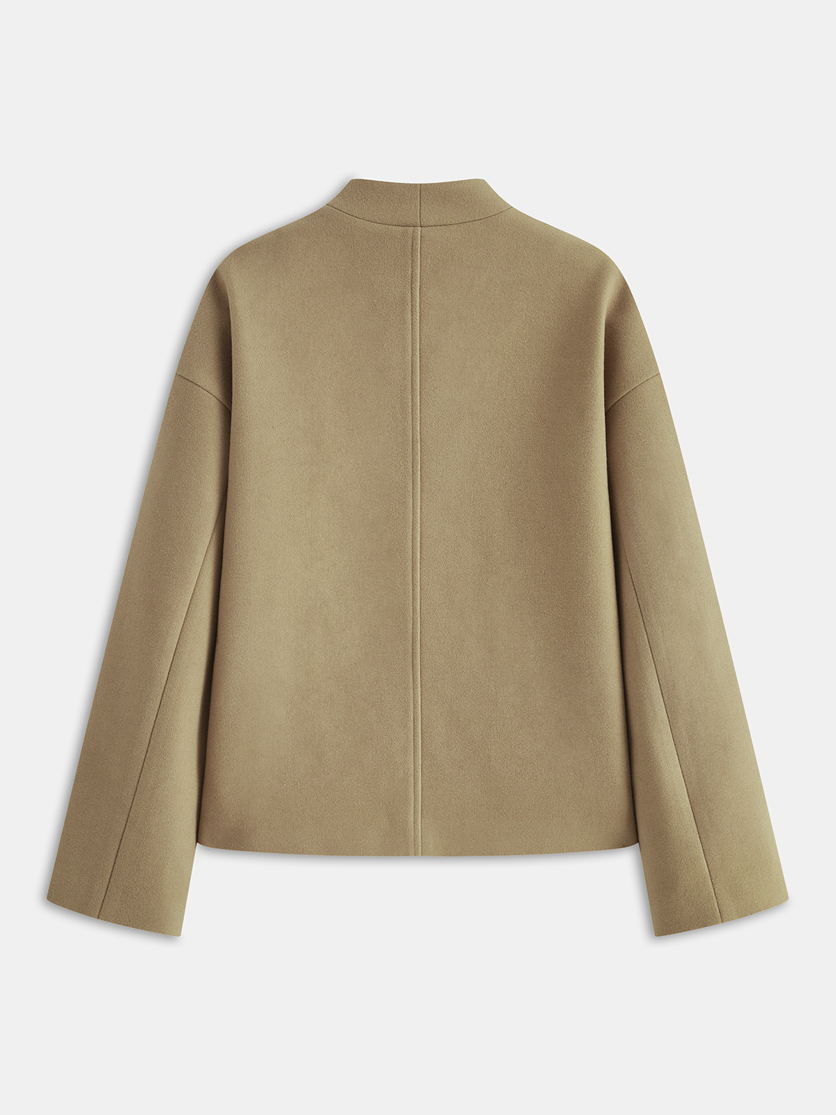 Manteau asymétrique à boutons en laine mélangée