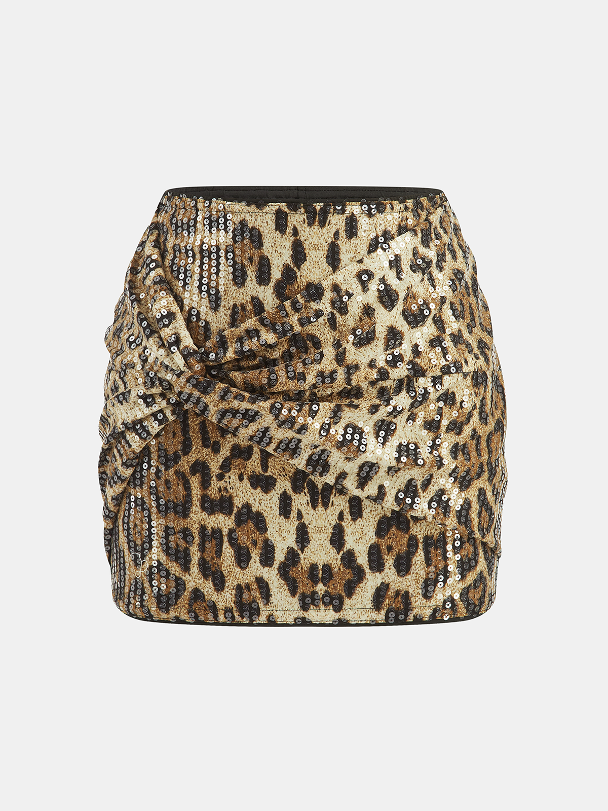 Leoparden-Pailletten-Minirock