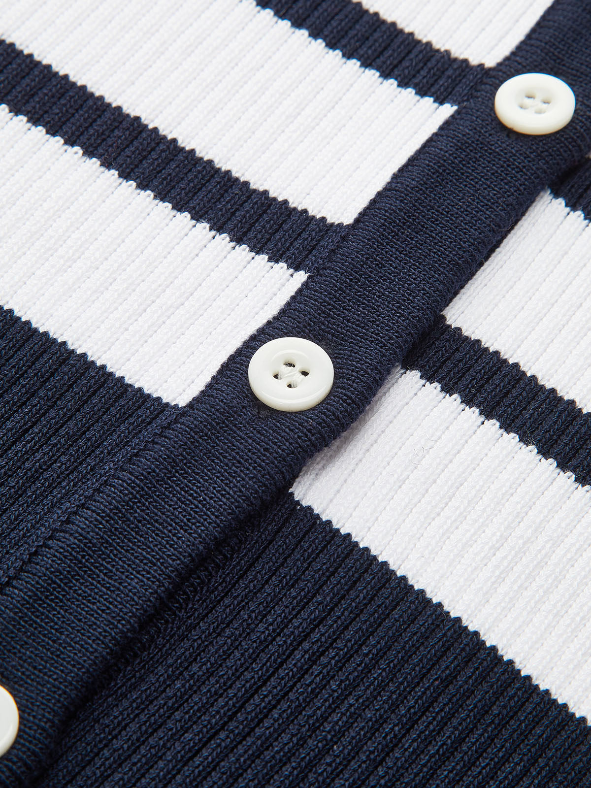 Striped Ribbed Knit Cardigan