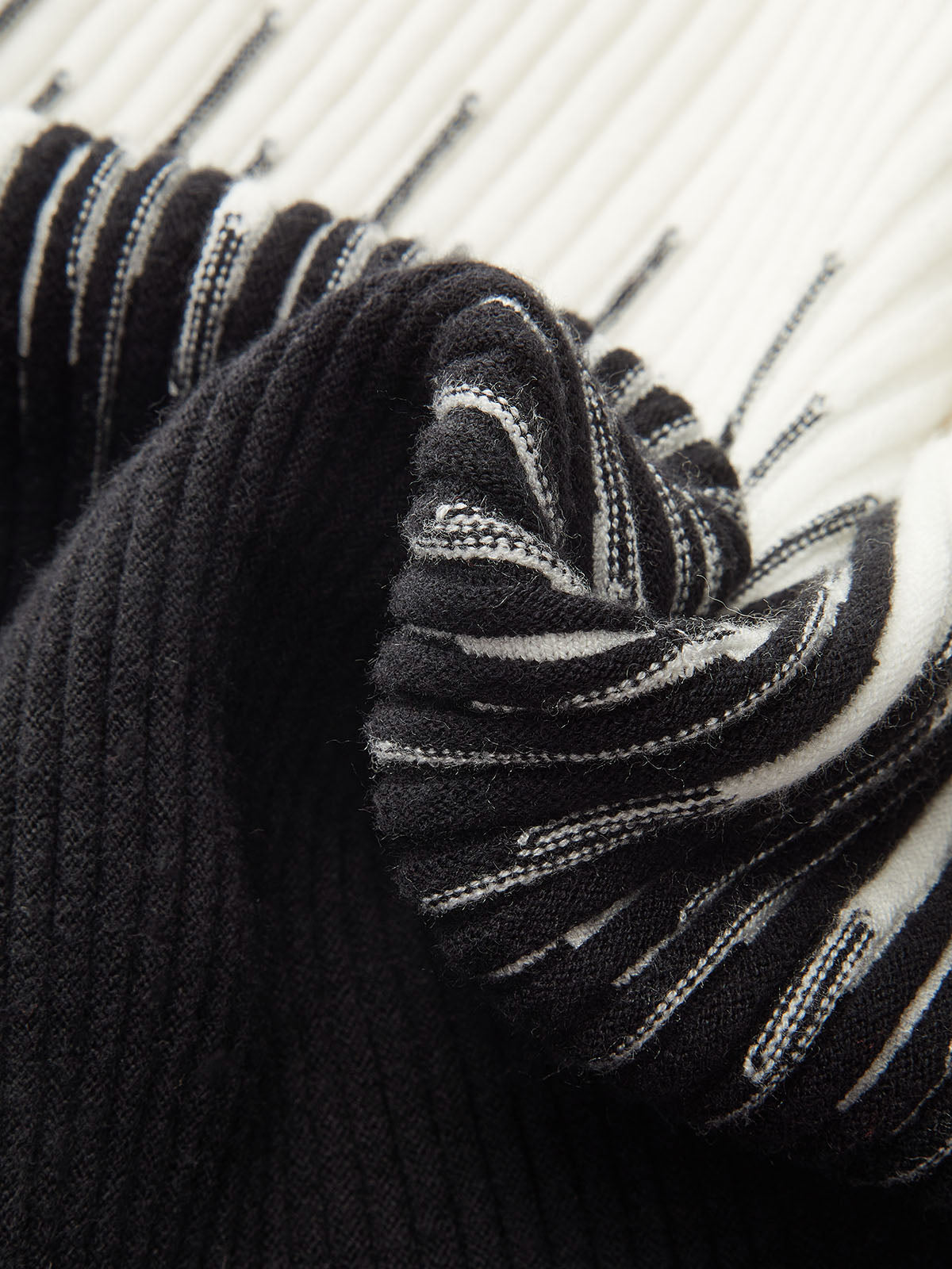 Geometric Pattern High Neck Sweater