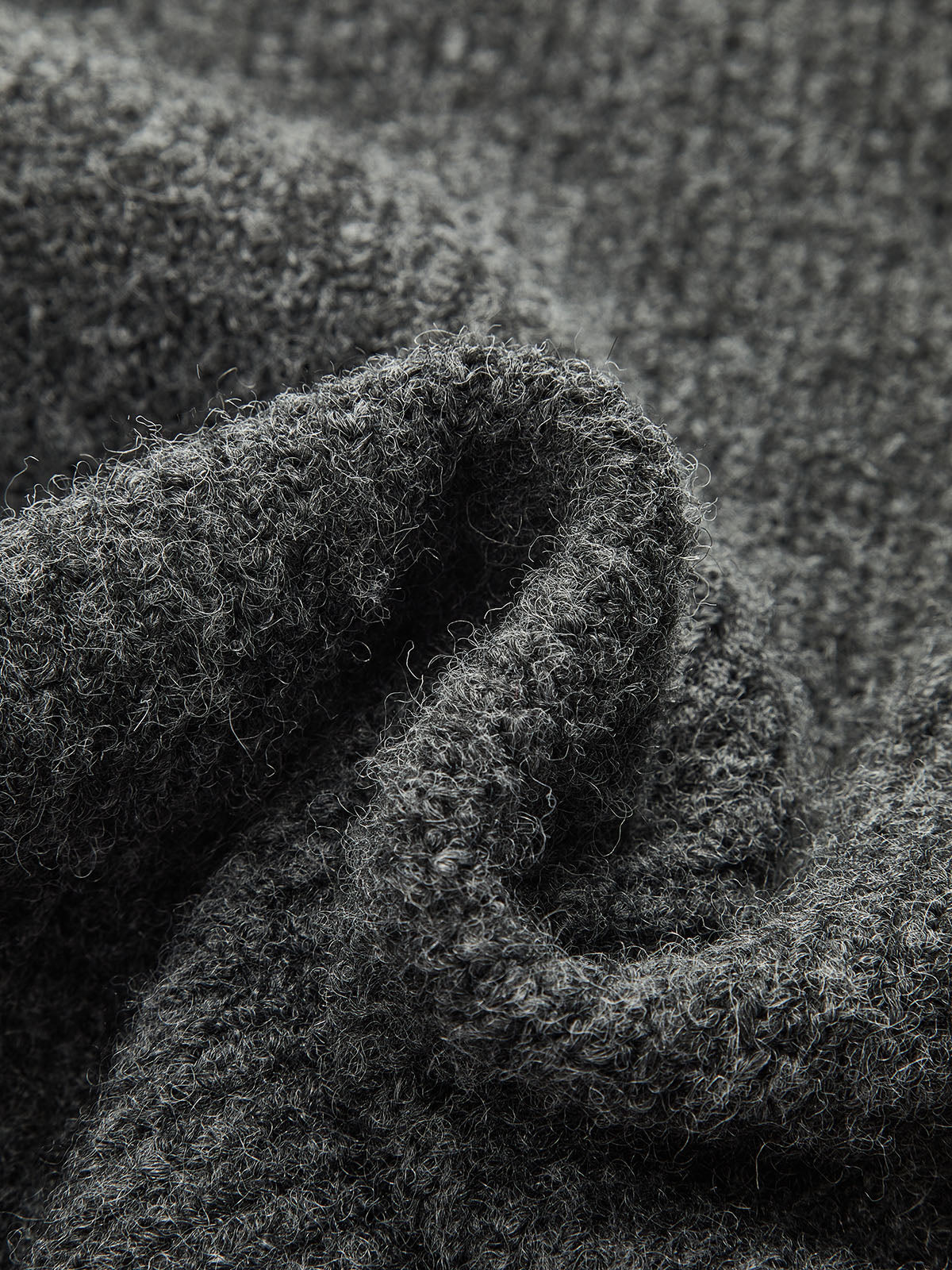 Wool-Blend Fuzzy Midi Dress