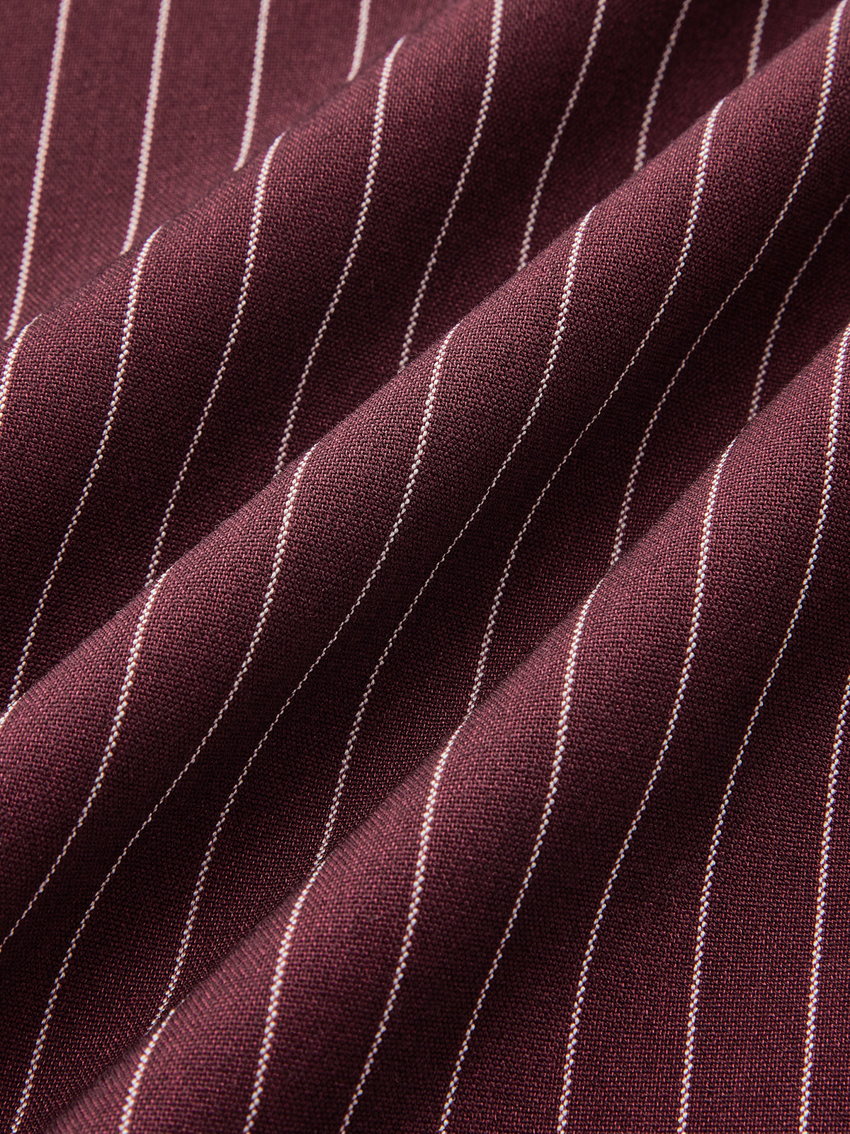 Asymmetrischer Bund Nadelstreifen-Hose mit weitem Bein