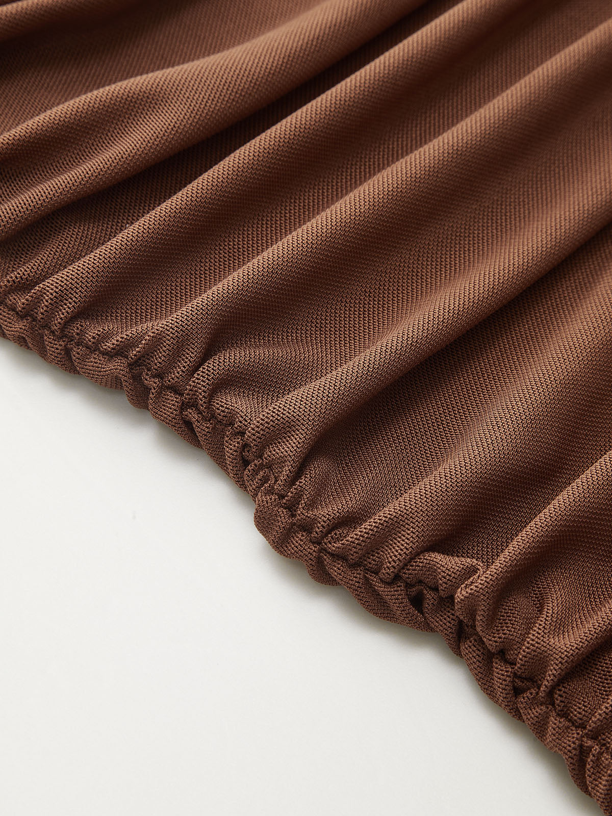 Ruched Off-shoulder Top with Metal Decor