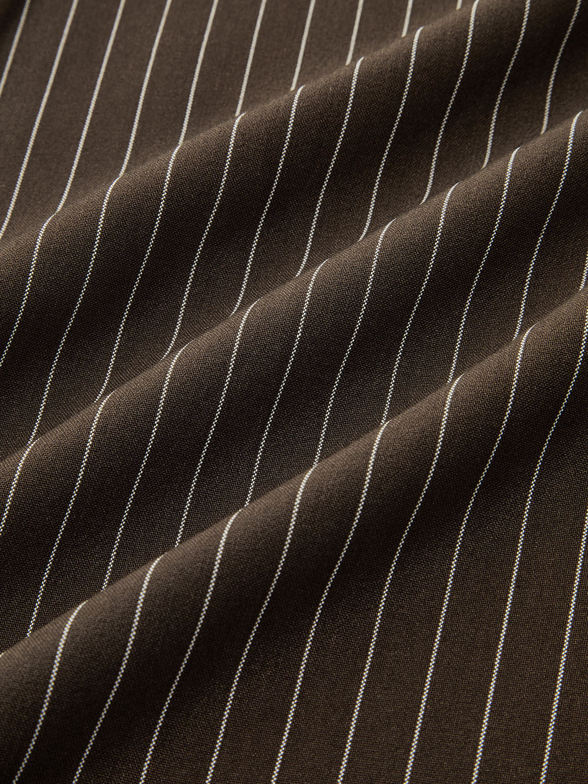Pantalon rayé taille mi-haute avec ceinture