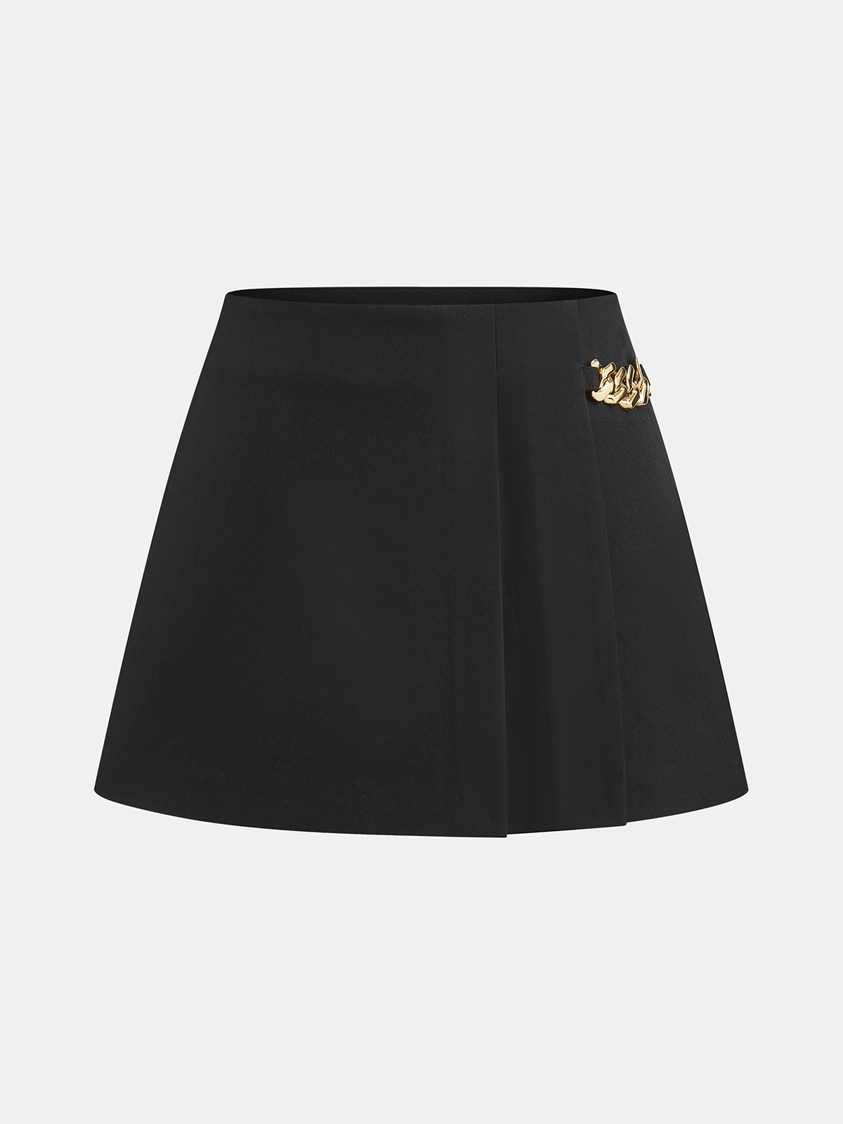 Jupe-culotte plissée avec détail chaîne