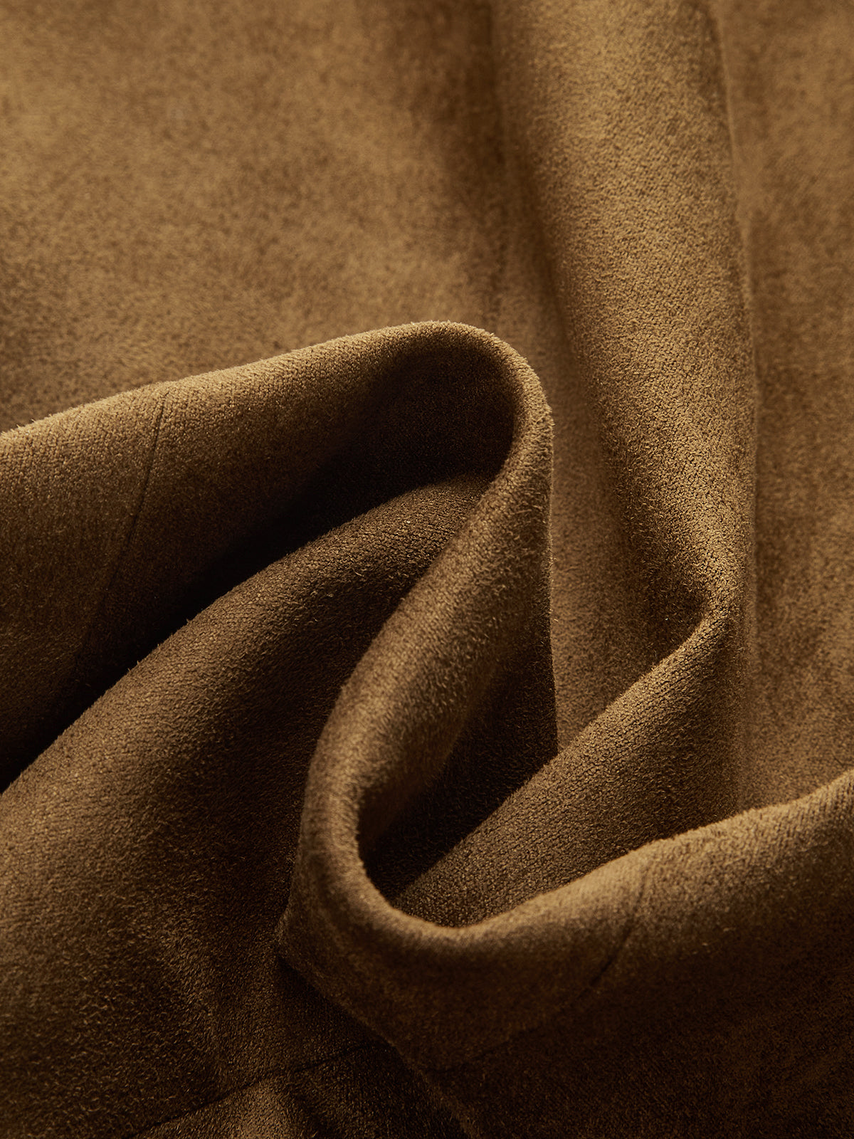 Metal Button Suede Effect Vest