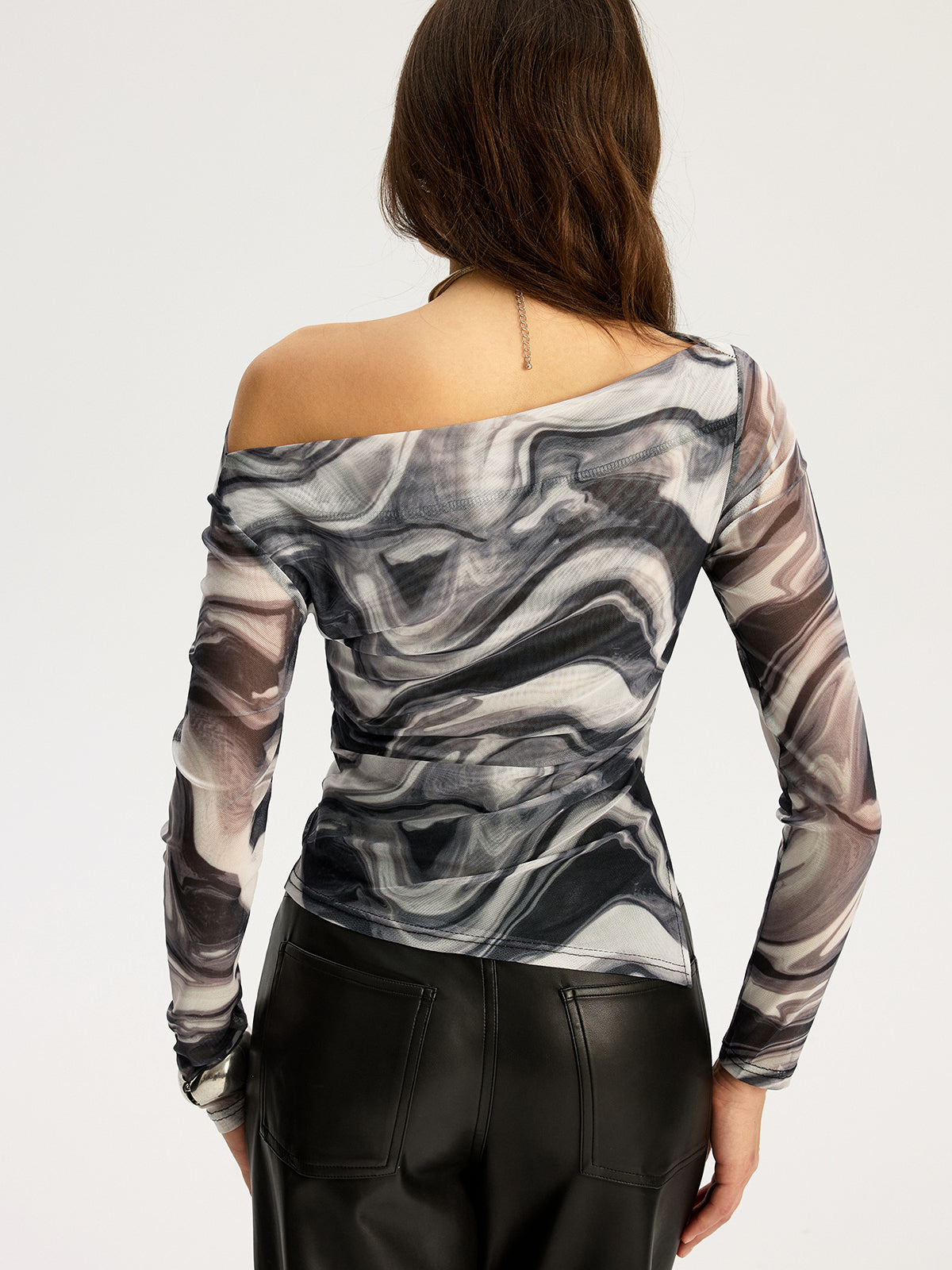 Stormy Mesh Off Shoulder Top