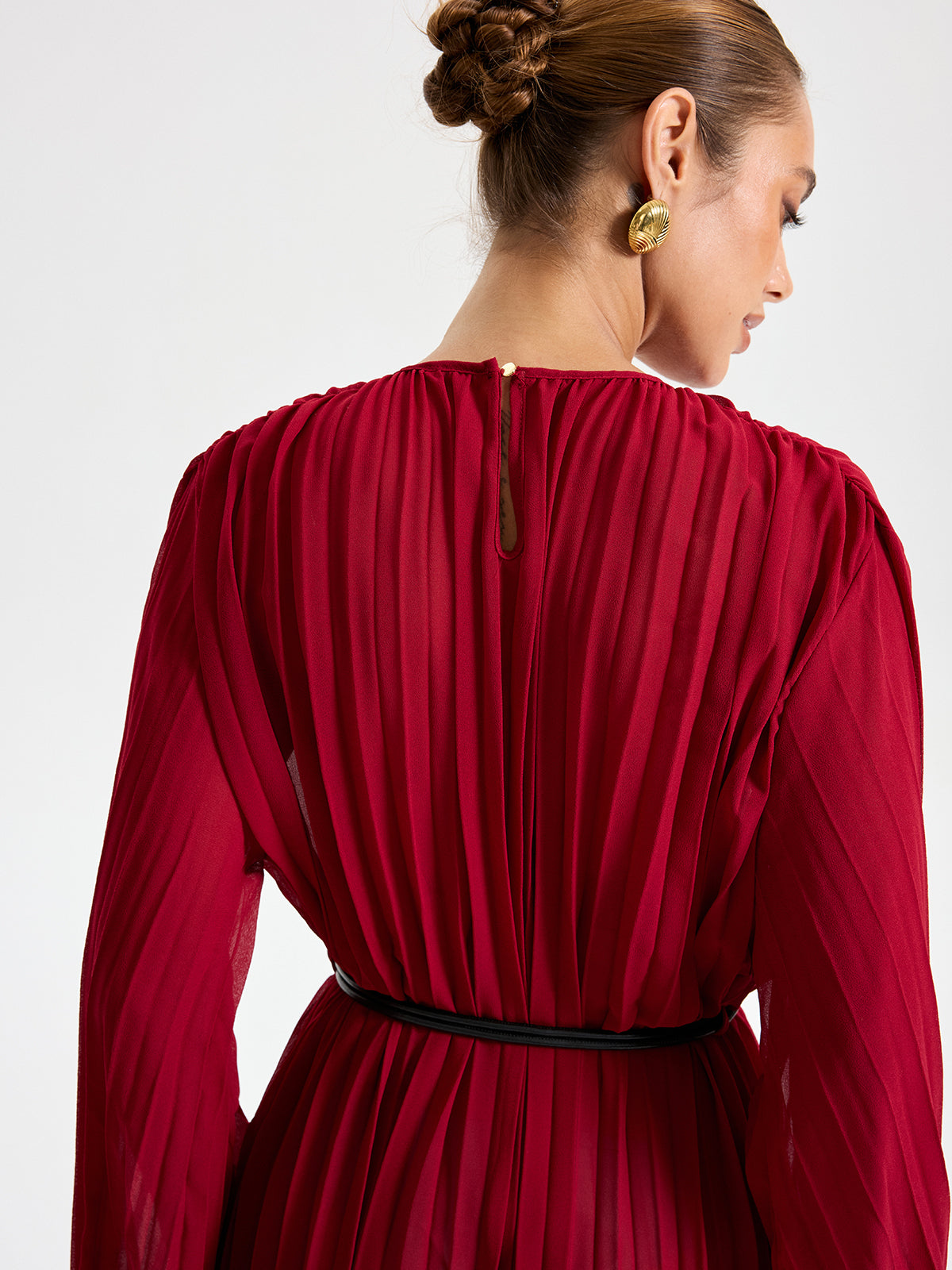Pleated Long Dress