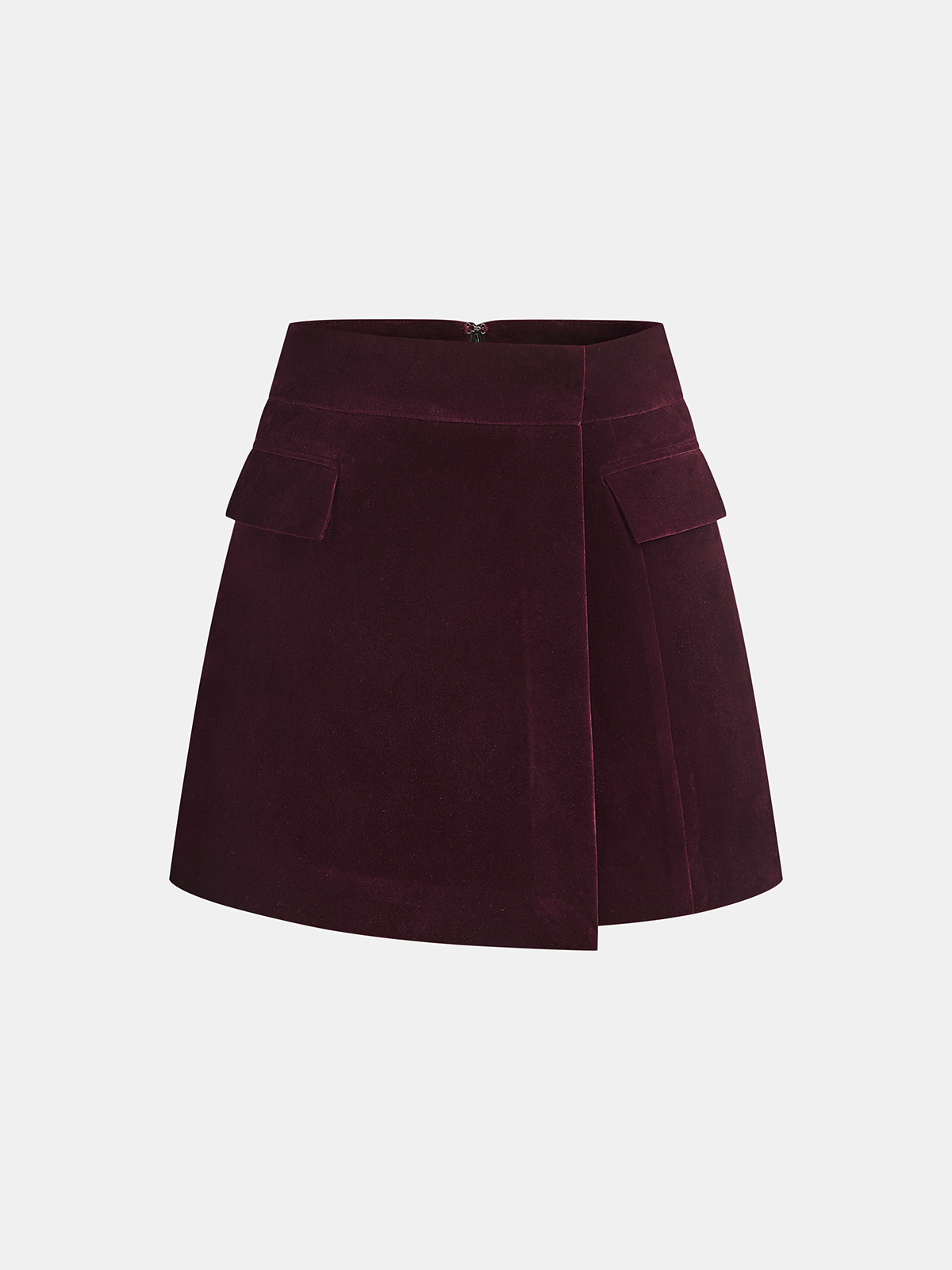 Corduroy Asymmetric Mini Skirt