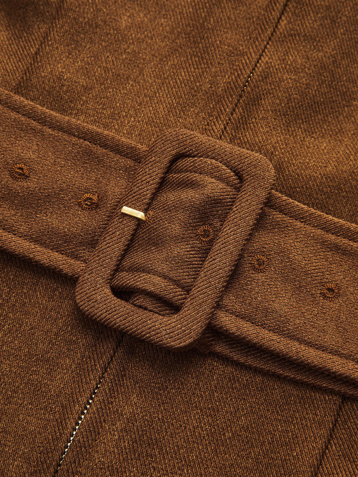 Gilet Ceinture Décolleté Carré avec Fermeture Éclair sur le Devant