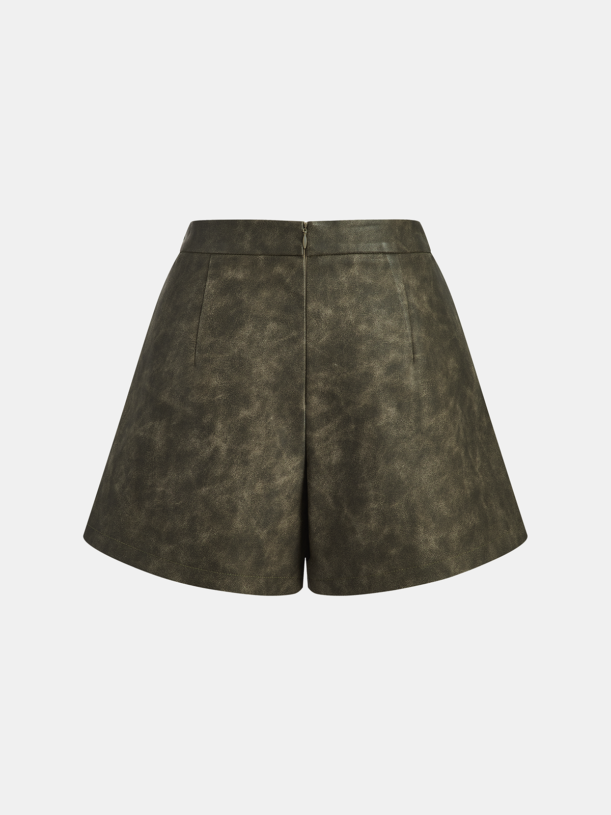 Shorts plissés en similicuir