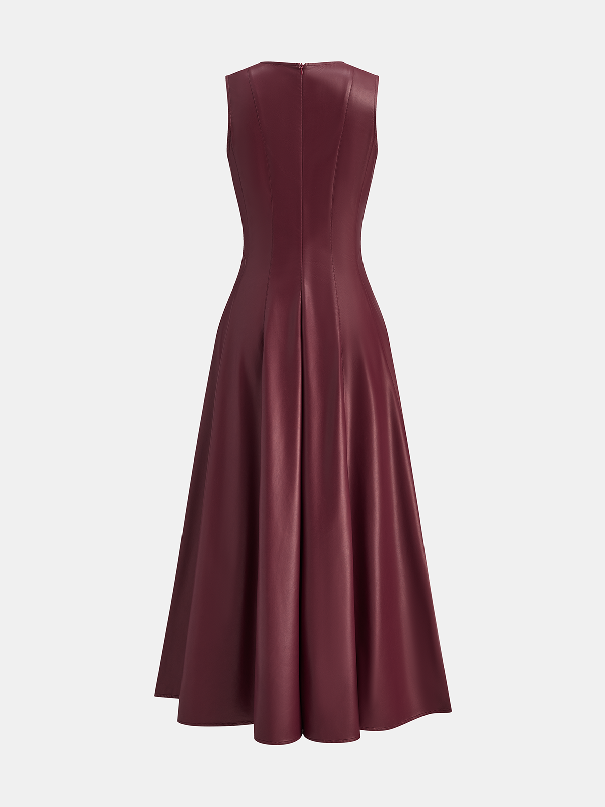 Plissiertes Kleid aus Kunstleder