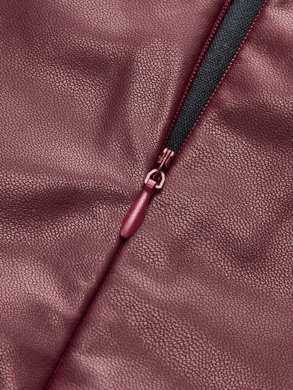 Faux Leather Pleated Dress