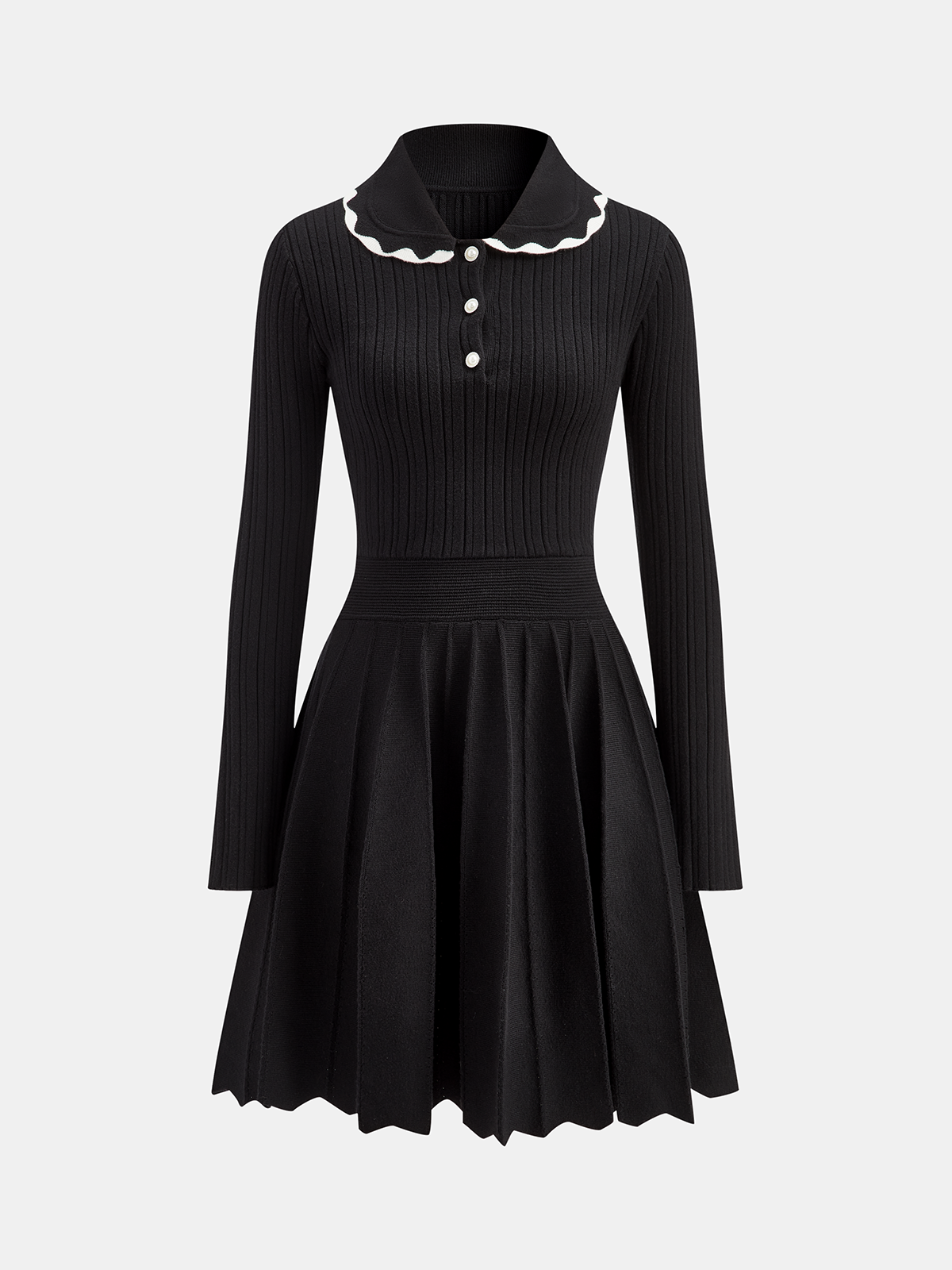 Robe polo côtelée