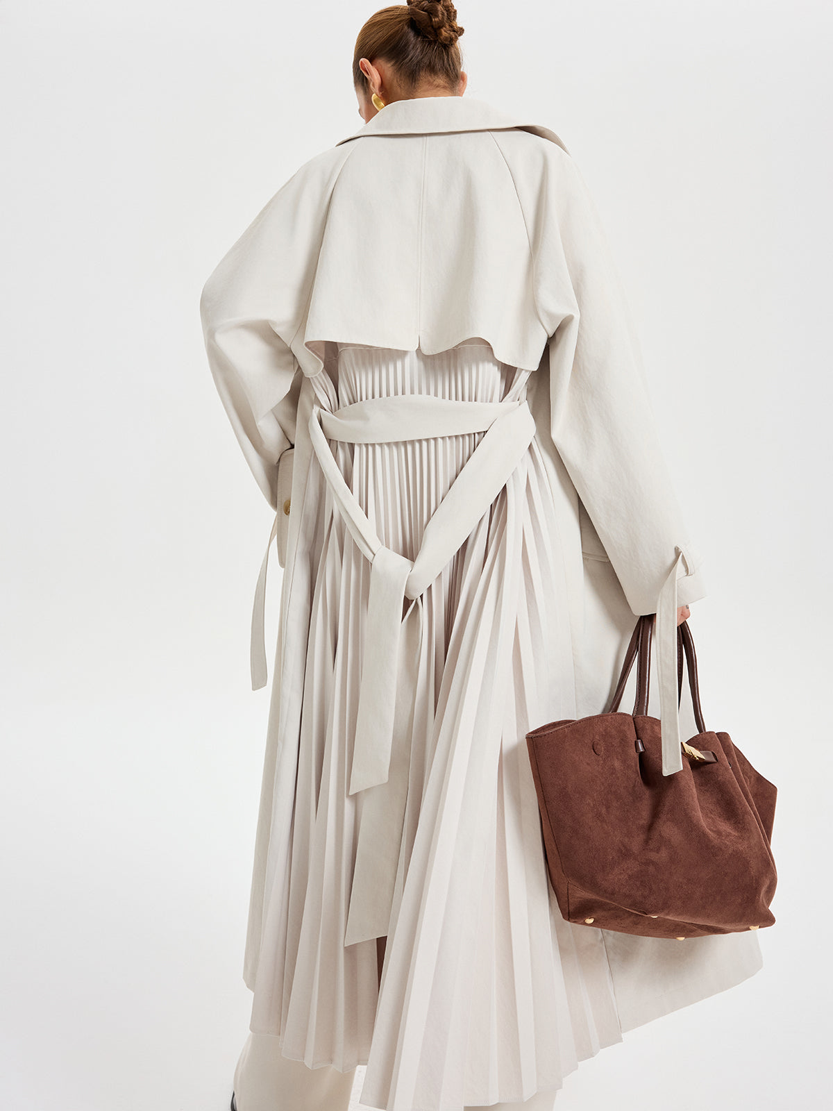 Trench-coat croisé ceinturé