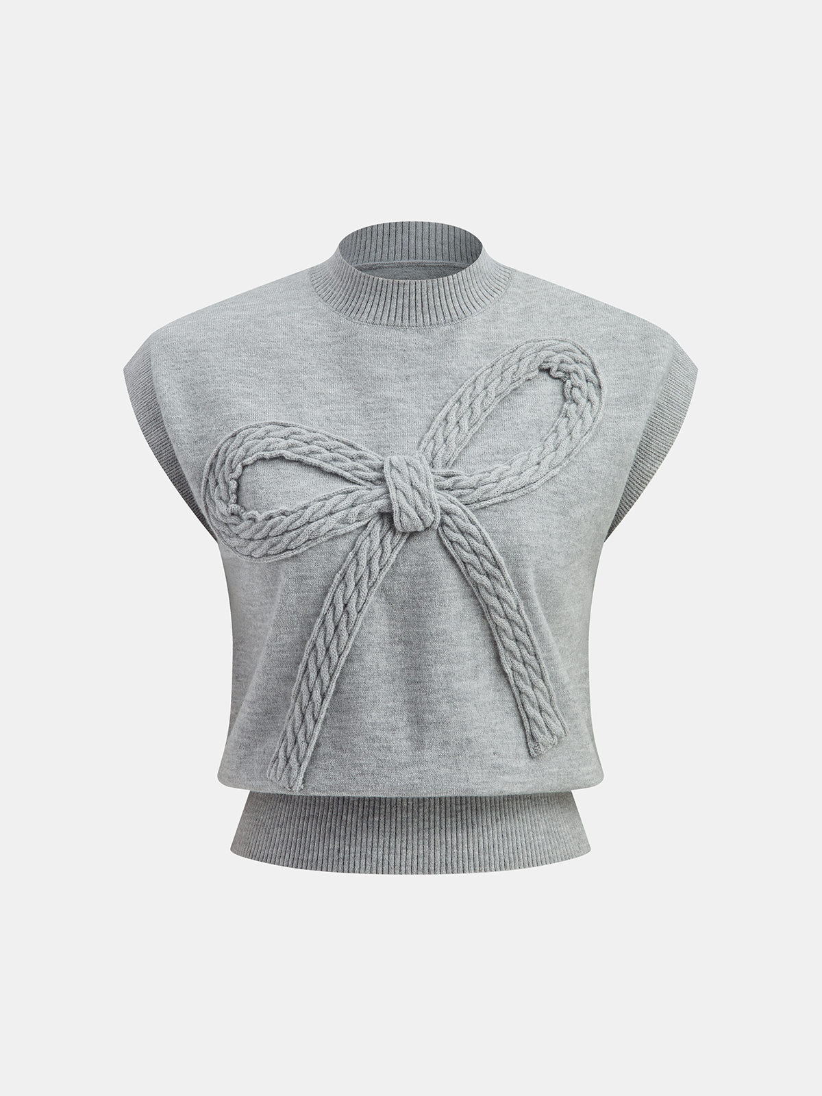 Strickweste mit Schleifendetail