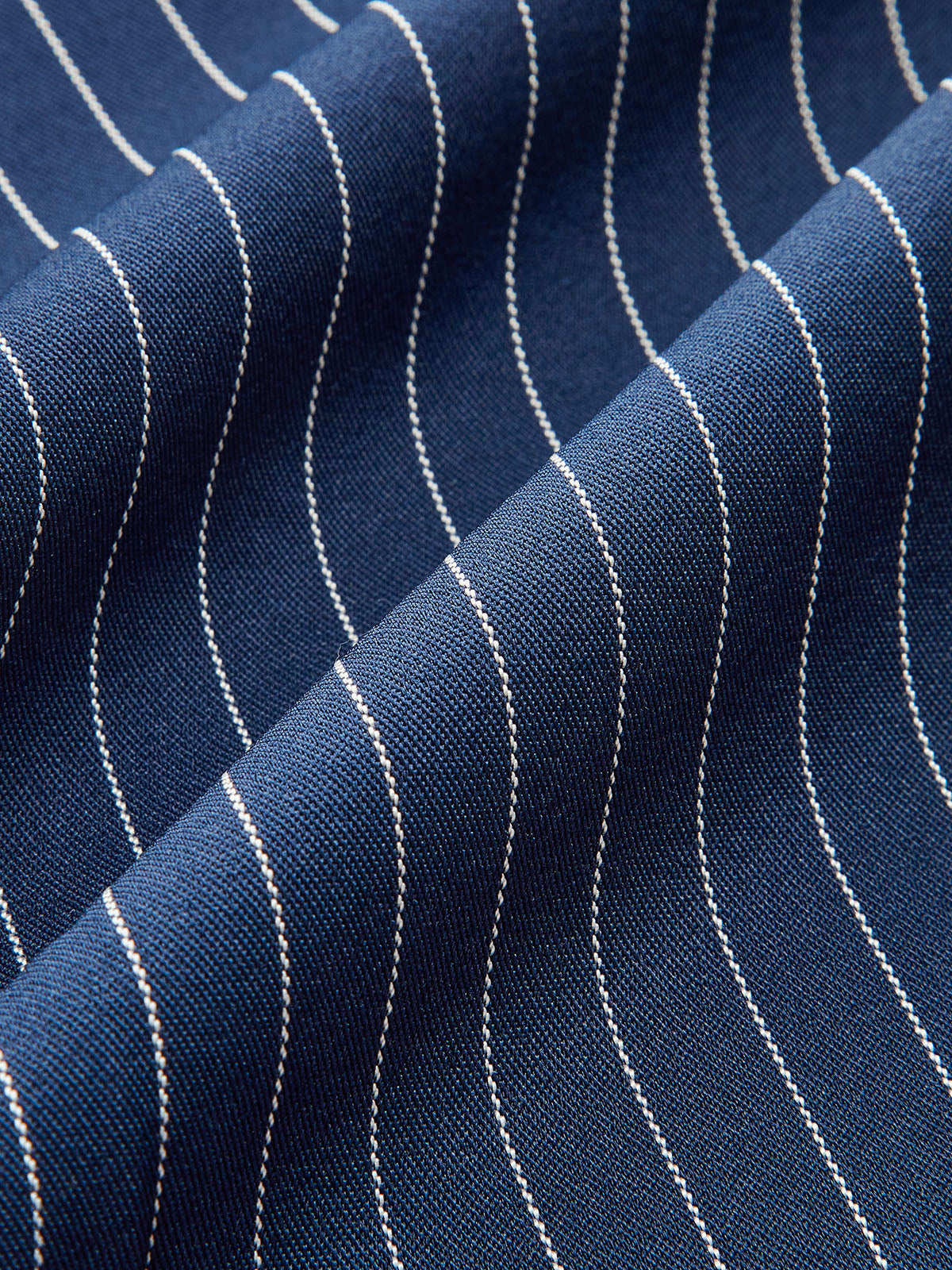 Transparent Strap Belted Pinstripe Jumpsuit