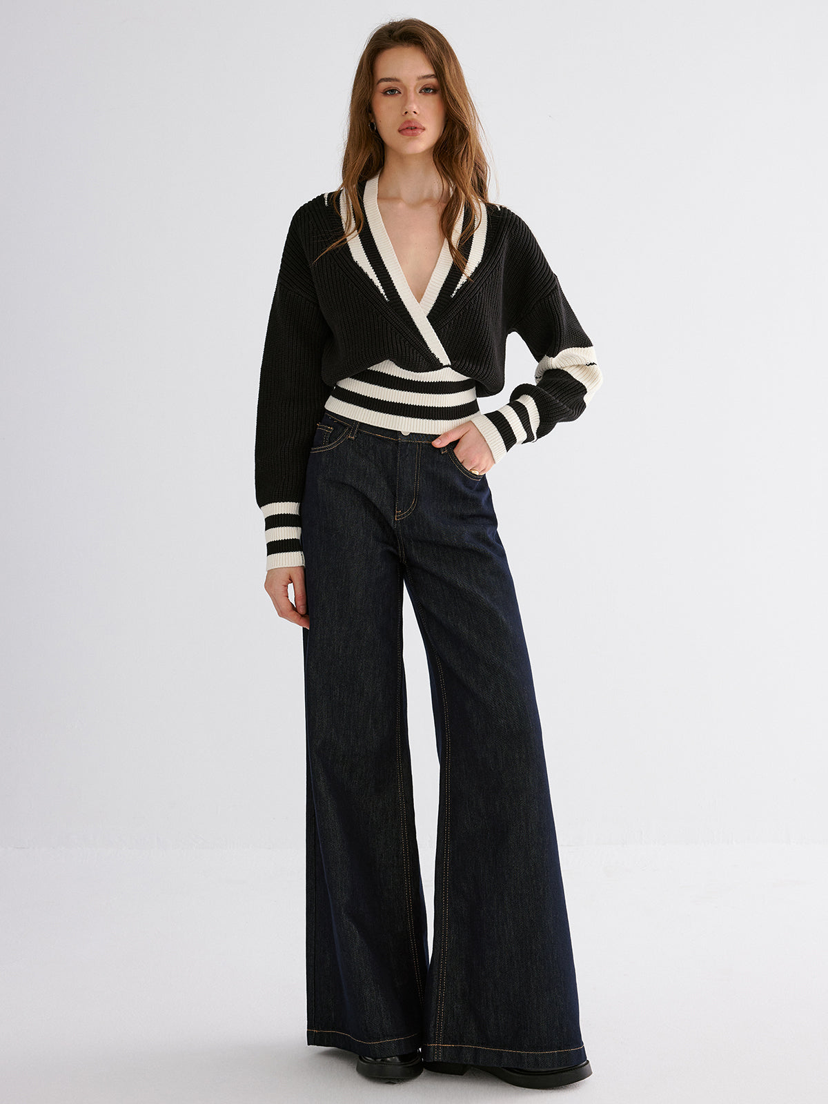 Striped Casual Knitted Sweater