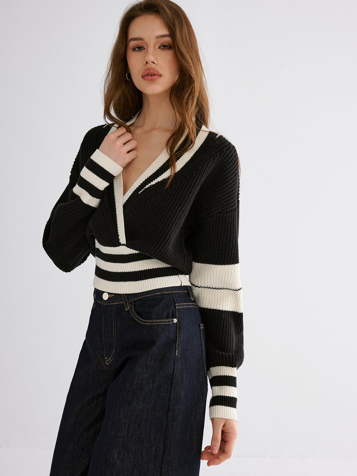 Striped Casual Knitted Sweater