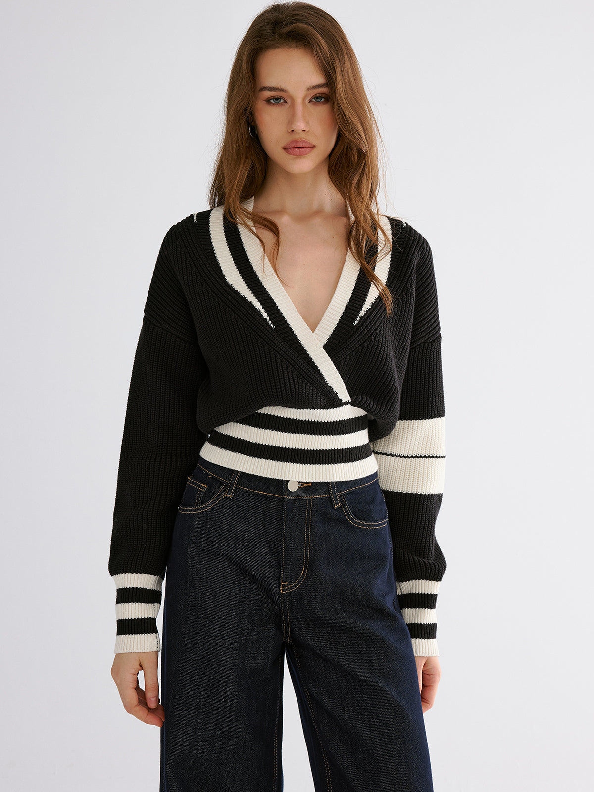 Striped Casual Knitted Sweater