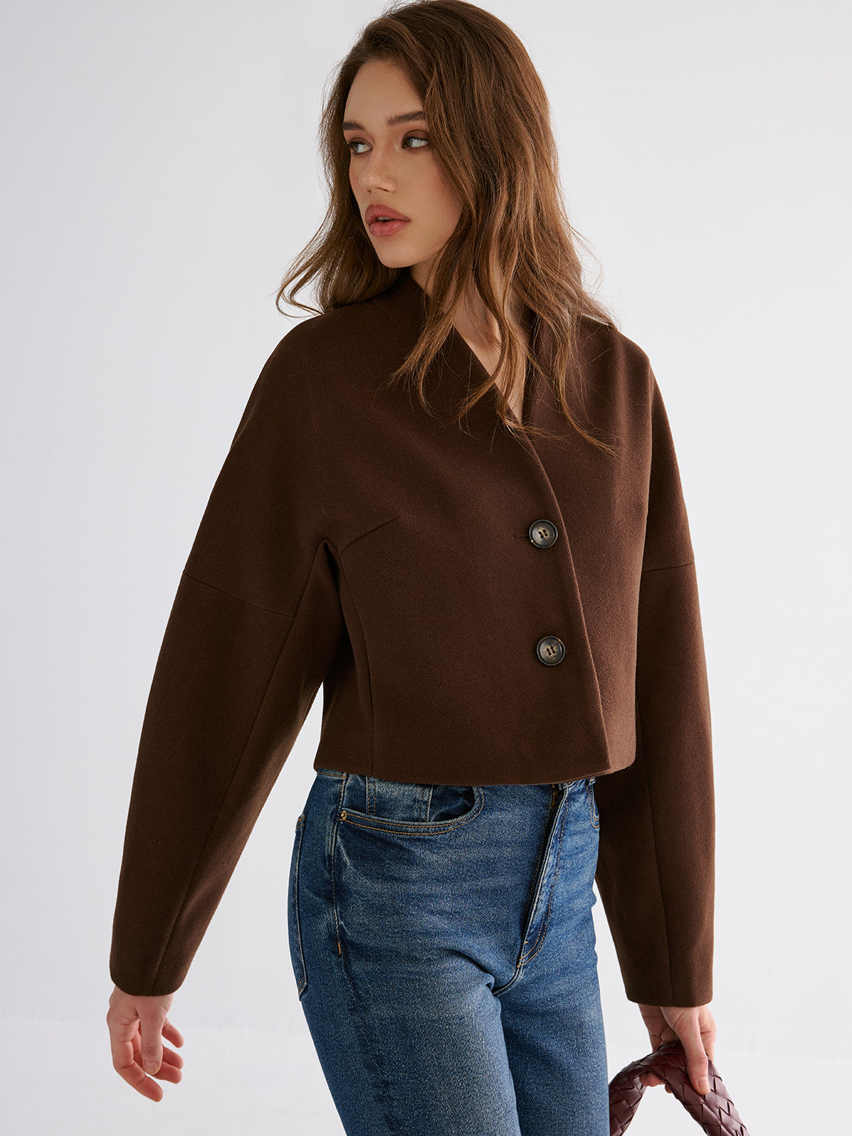 Kurzjacke aus Wollmix