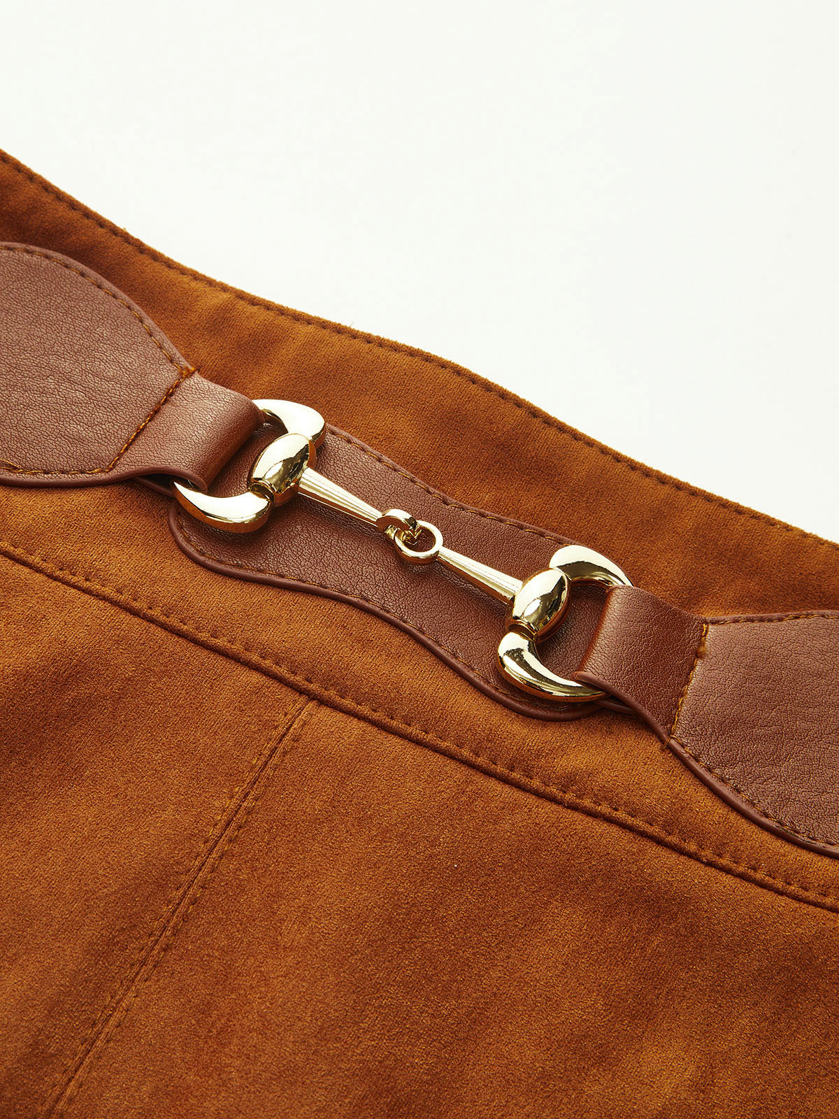 Rock mit Wildlederoptik und Trensenverschluss