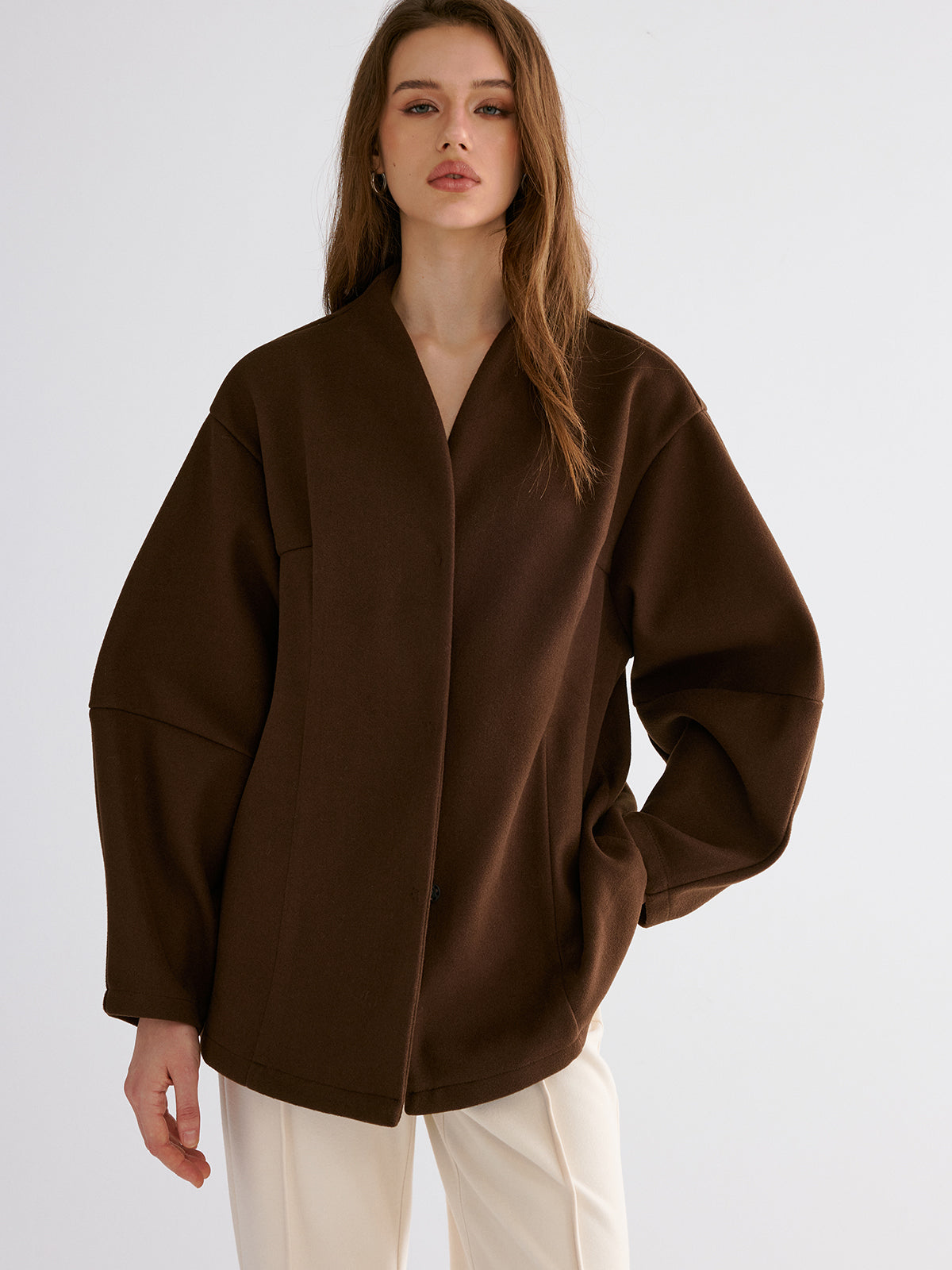 Shell Detail Tie-Waist Coat