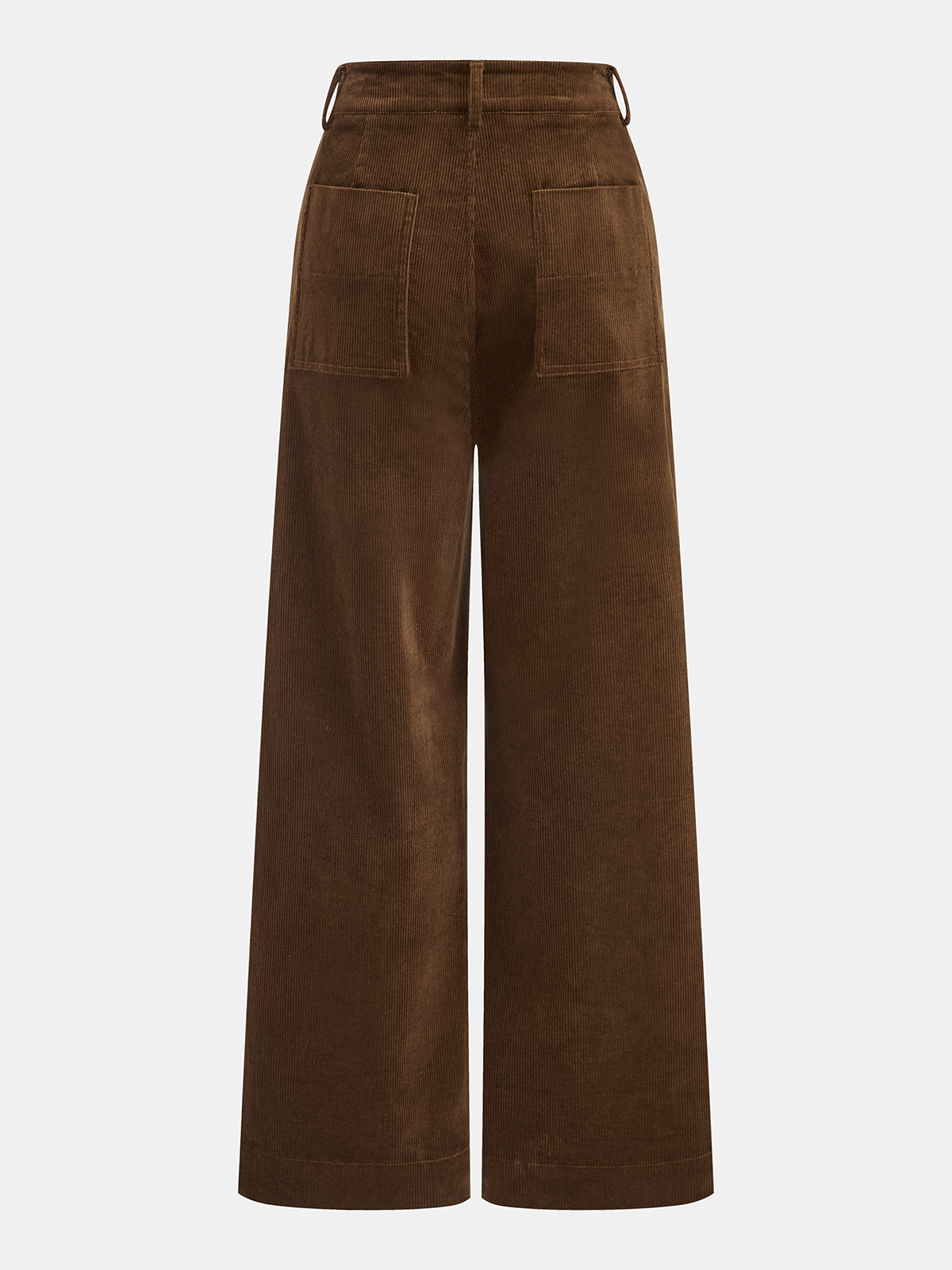 Mid-Waist Cordhose mit weitem Bein
