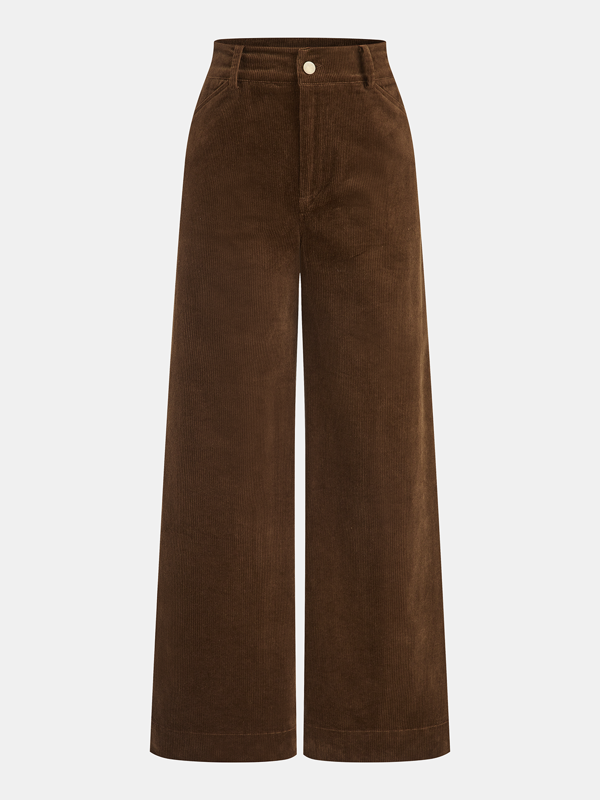 Mid-Waist Cordhose mit weitem Bein