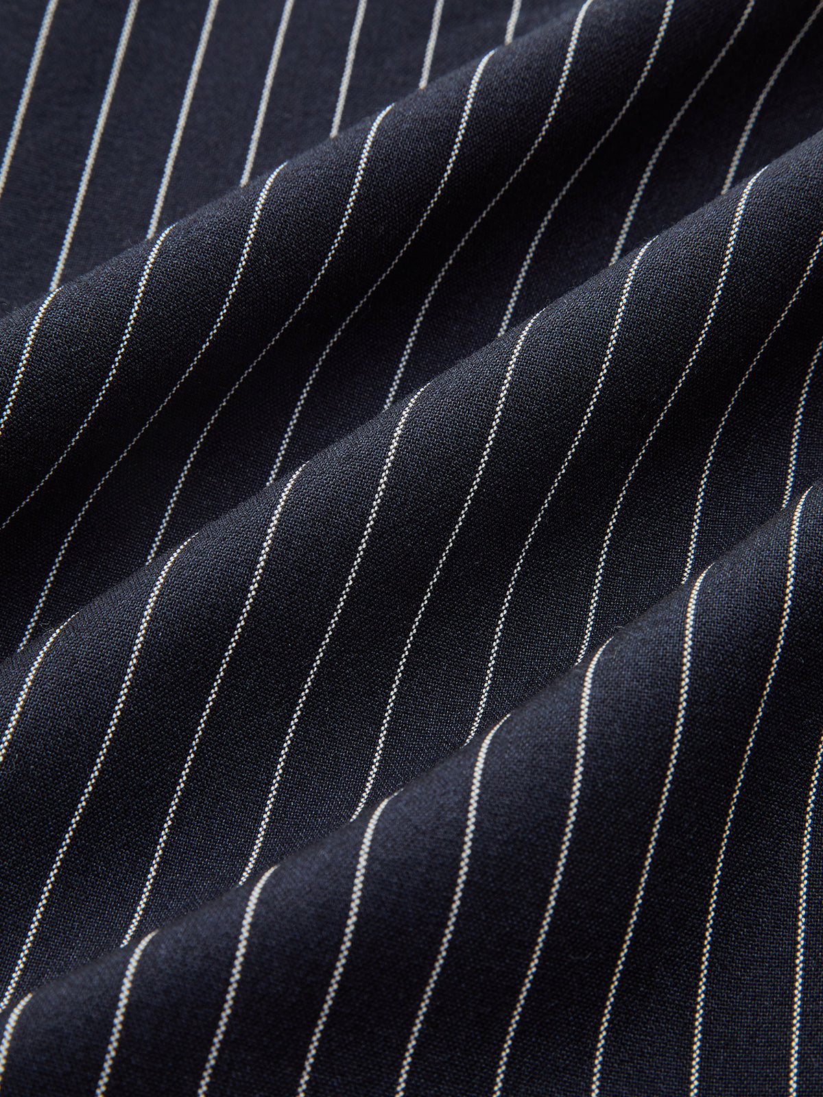 Flared Sleeve Pinstripe Wrap Blouse