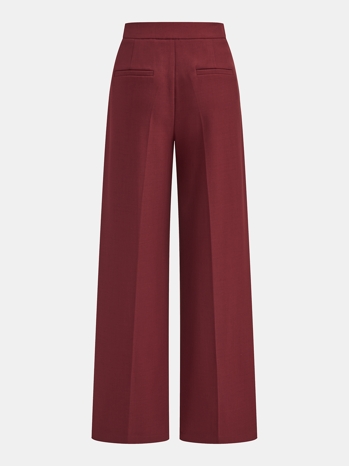Hochtaillierte Plissee-Hose mit weitem Bein und Kettendetail