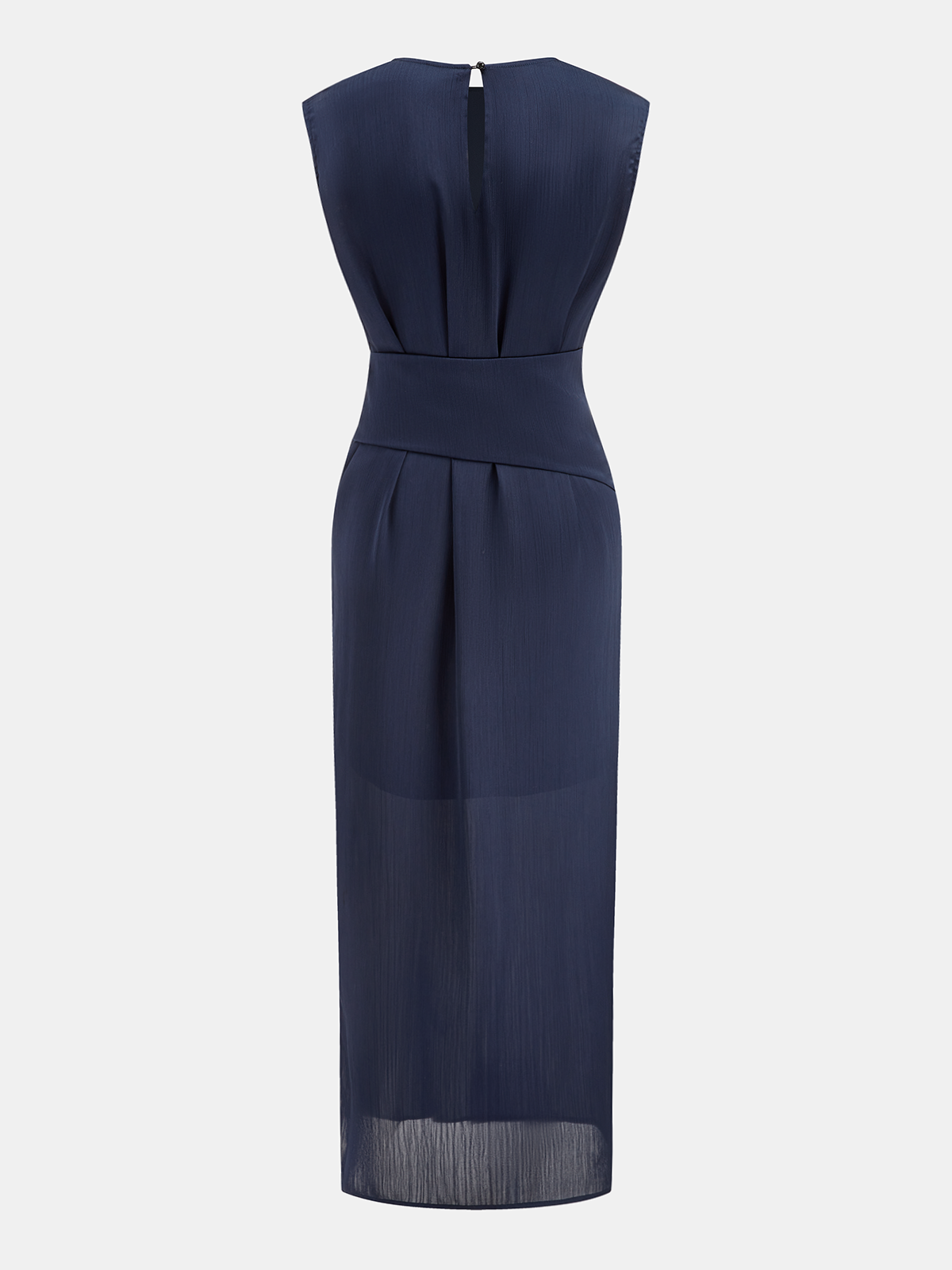 Ärmelloses Midikleid mit Gürtel