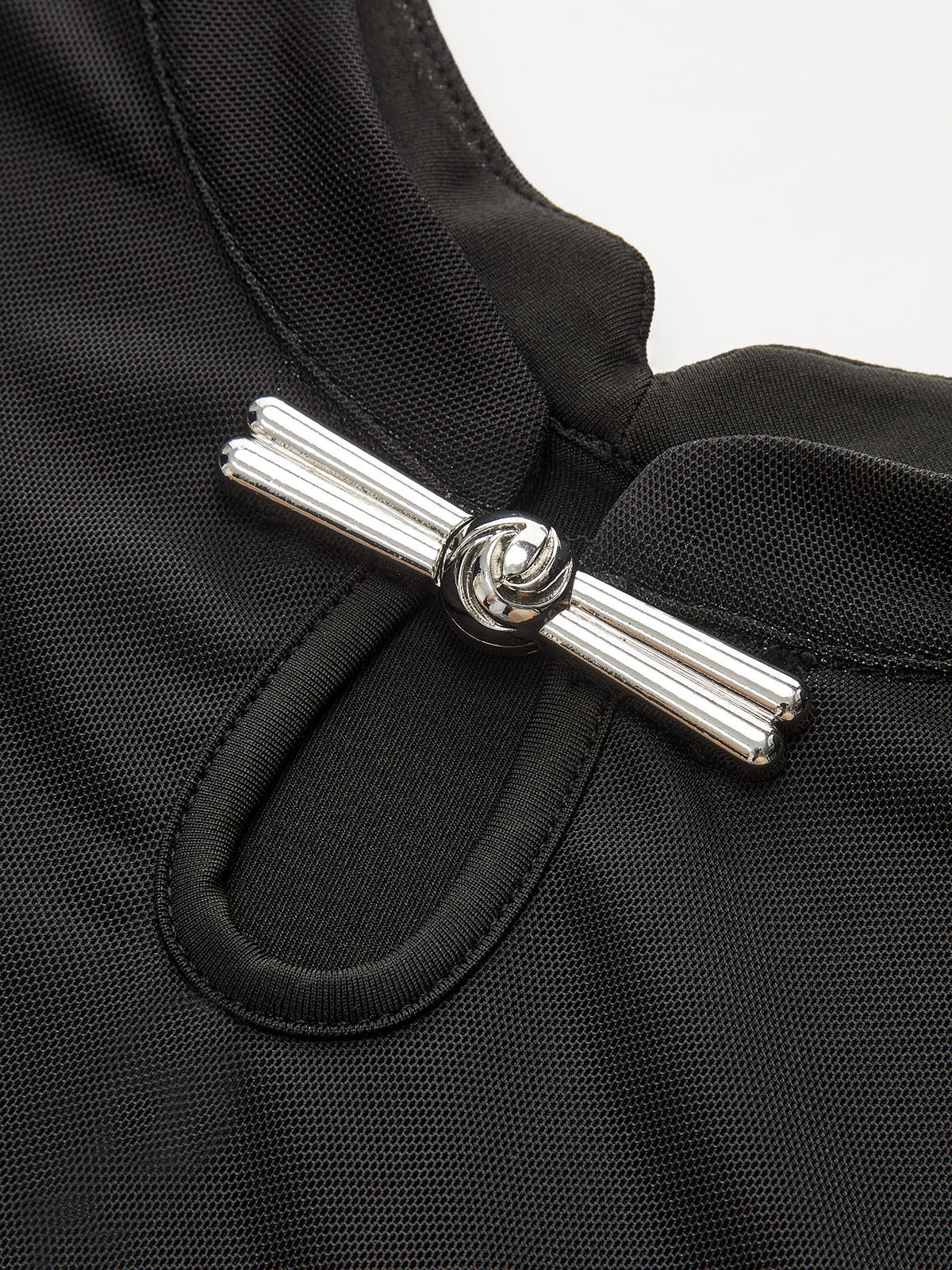 Robe longue en maille à manches longues et imprimé floral