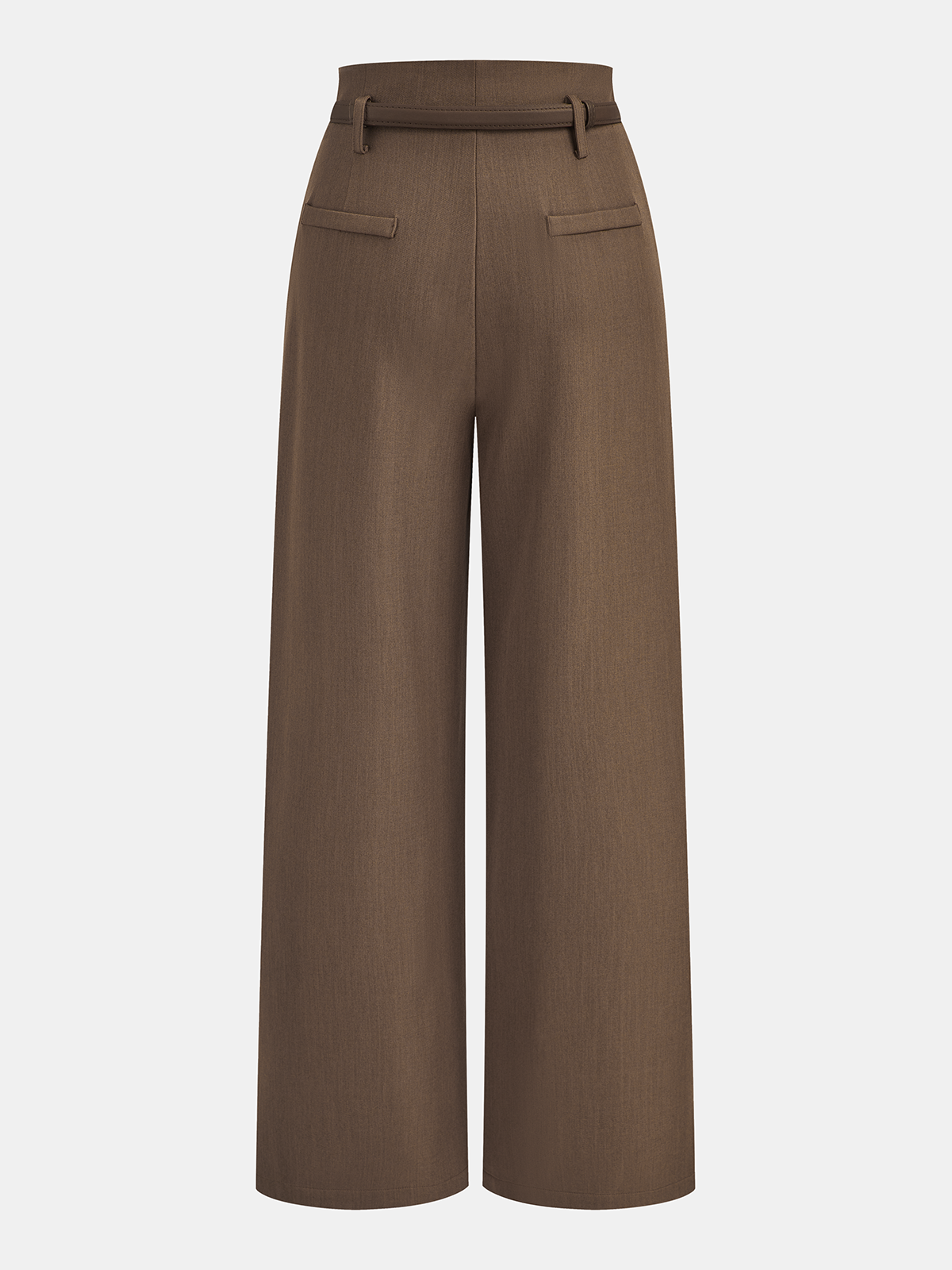 Legere Faltenhose mit Gürtel und mittlerer Bundhöhe