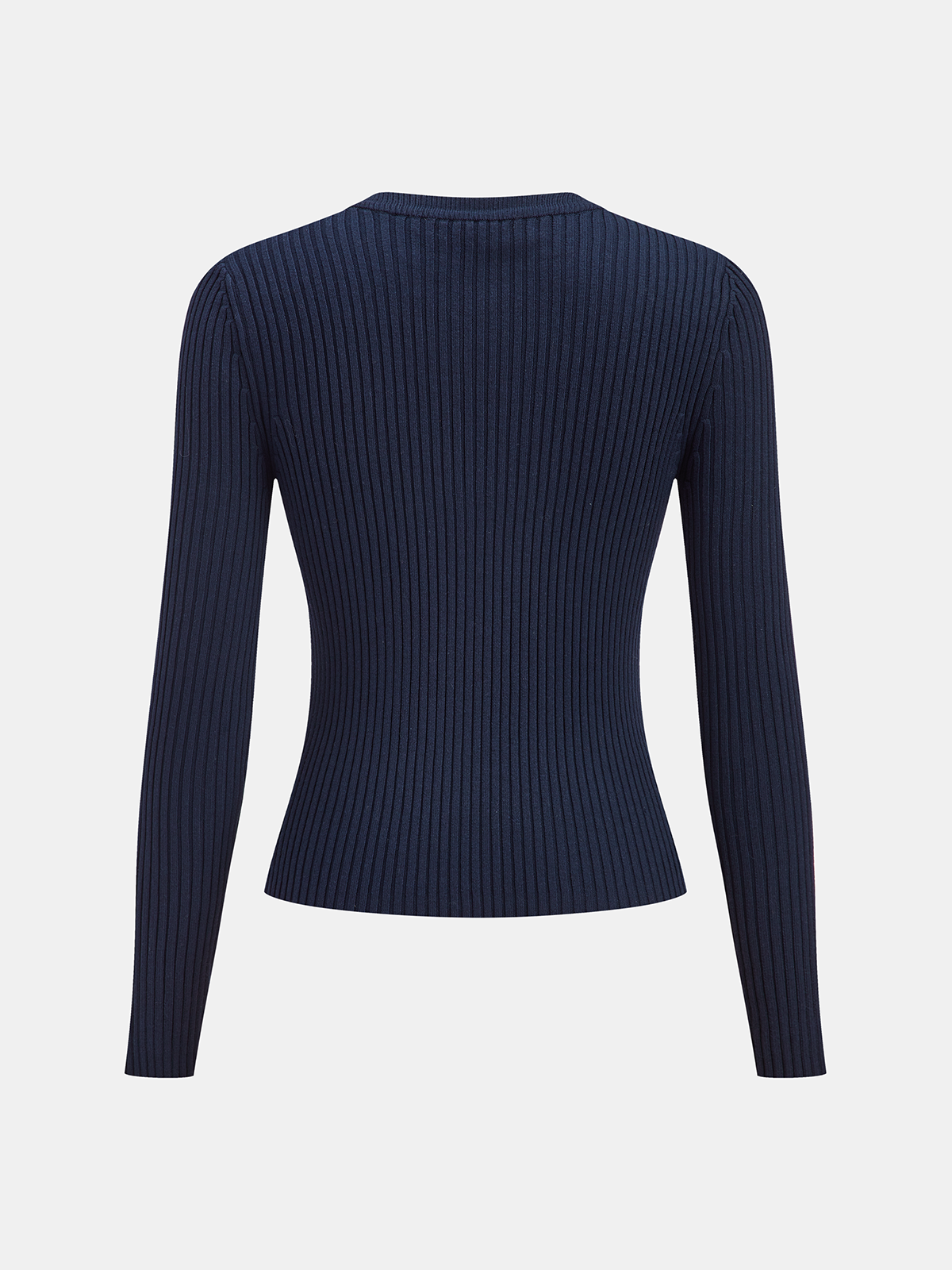 Zip-Front Suede Panel Ribbed Knit Top