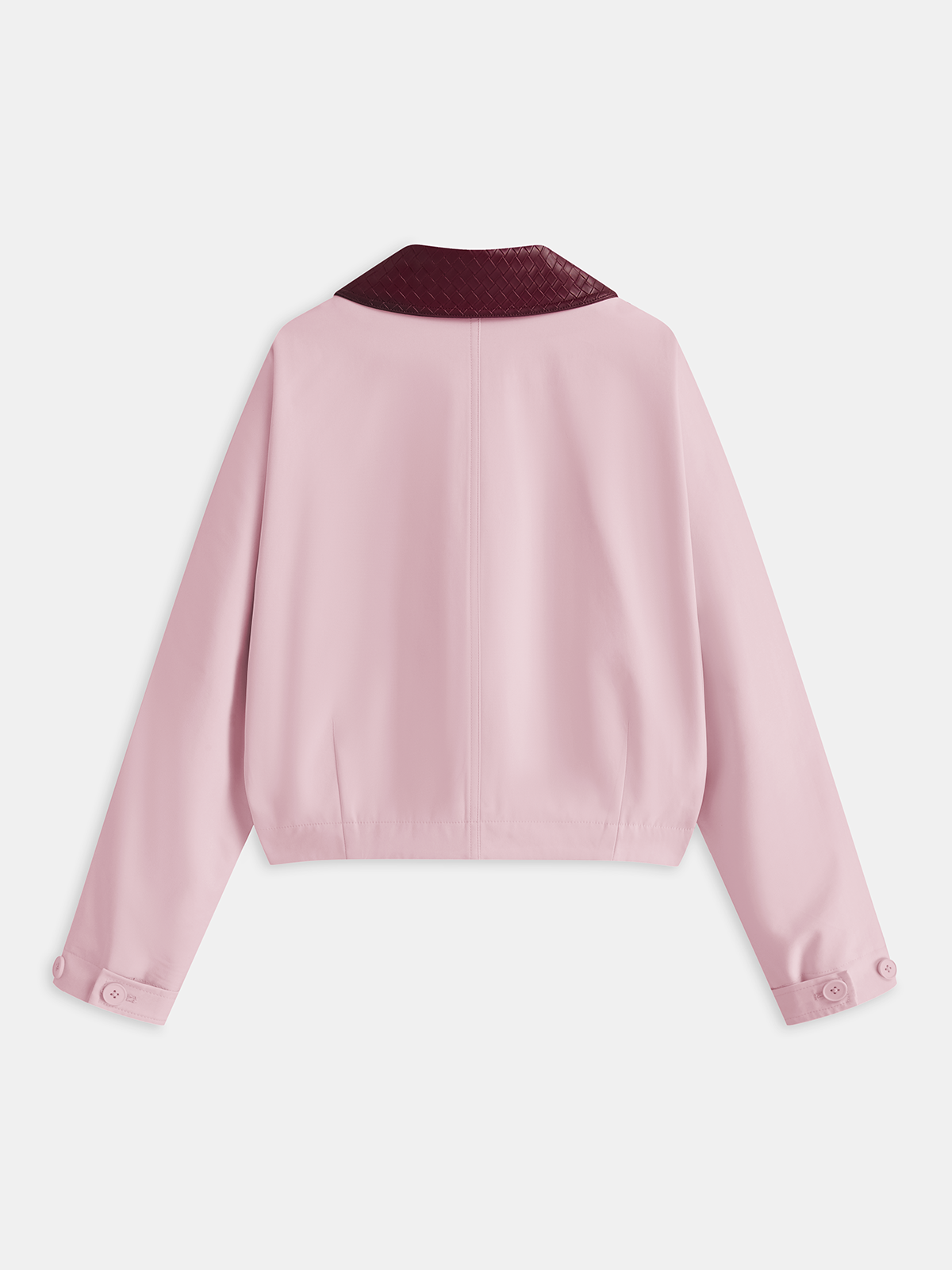 PU Collar Cropped Jacket