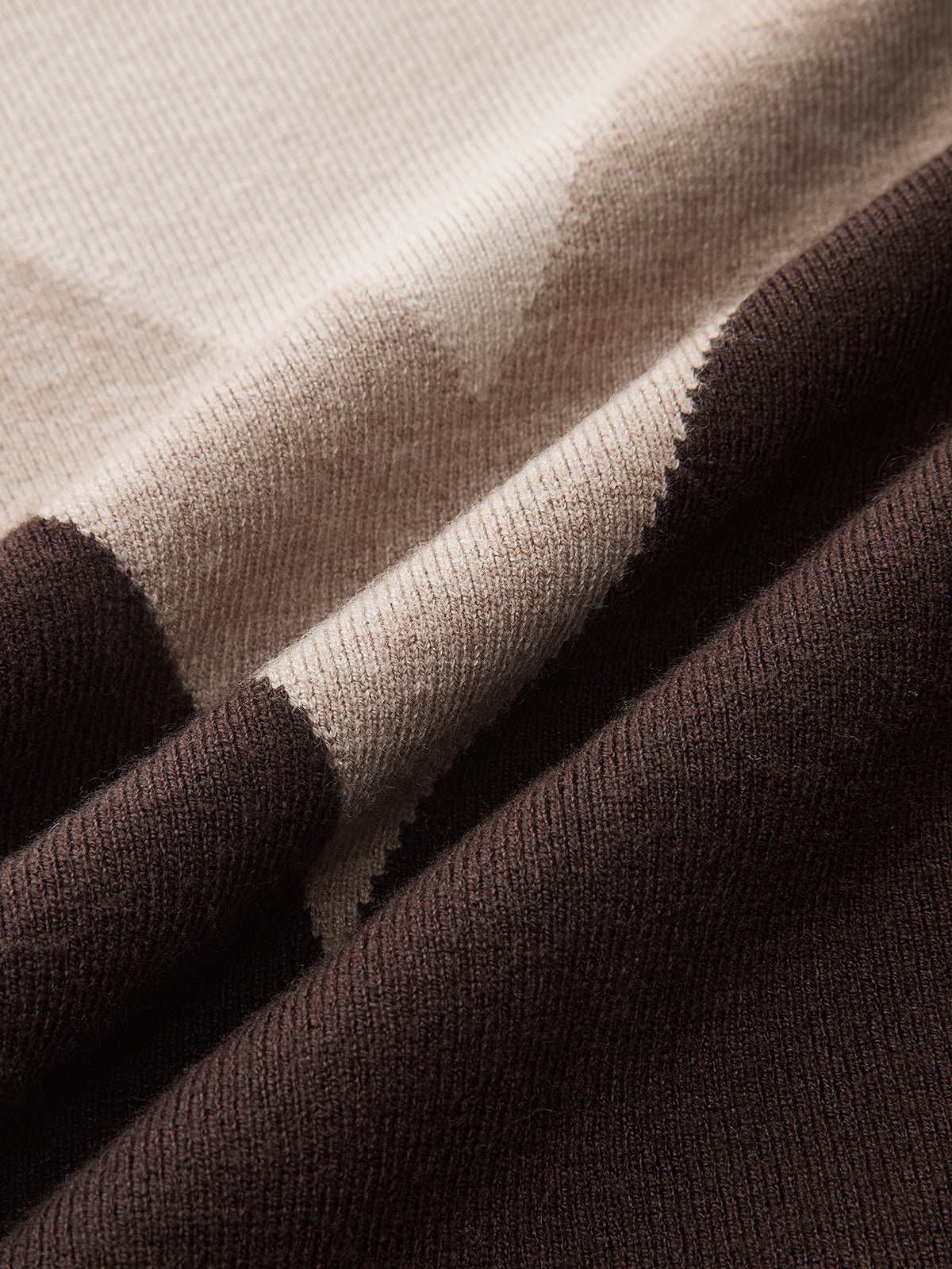 Color Block Mock Neck Fitted Knit Top