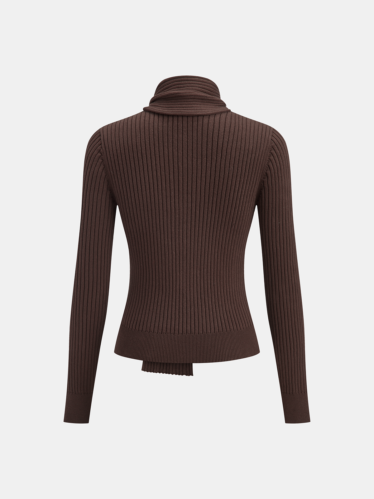 Top mit geripptem Strickschaldetail und körpernahem Schnitt
