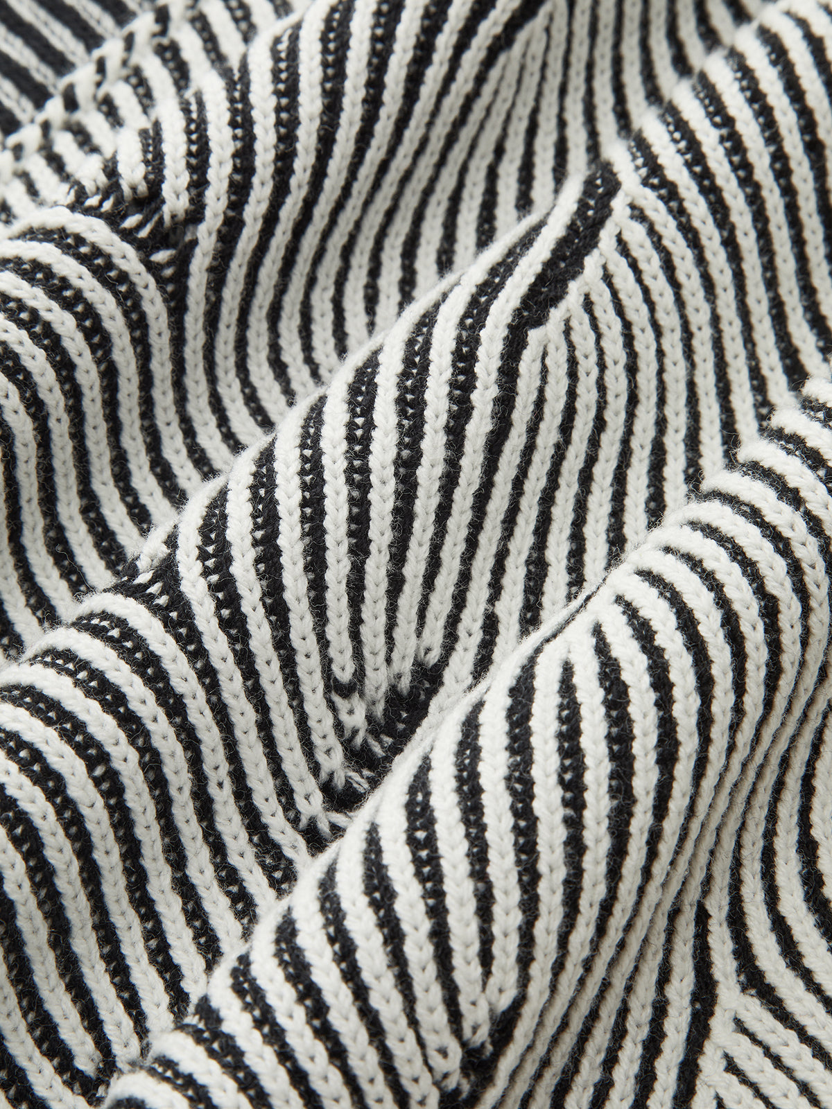 Crew Neck Wave-Knit Sweater