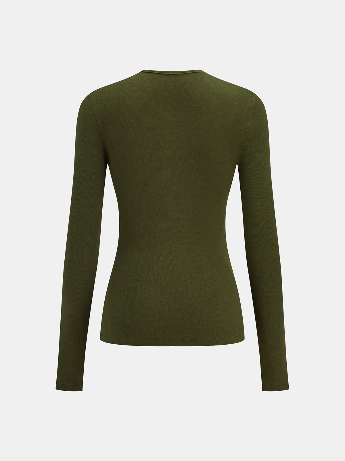 Twisted Front Detail Long Sleeve Knit Top