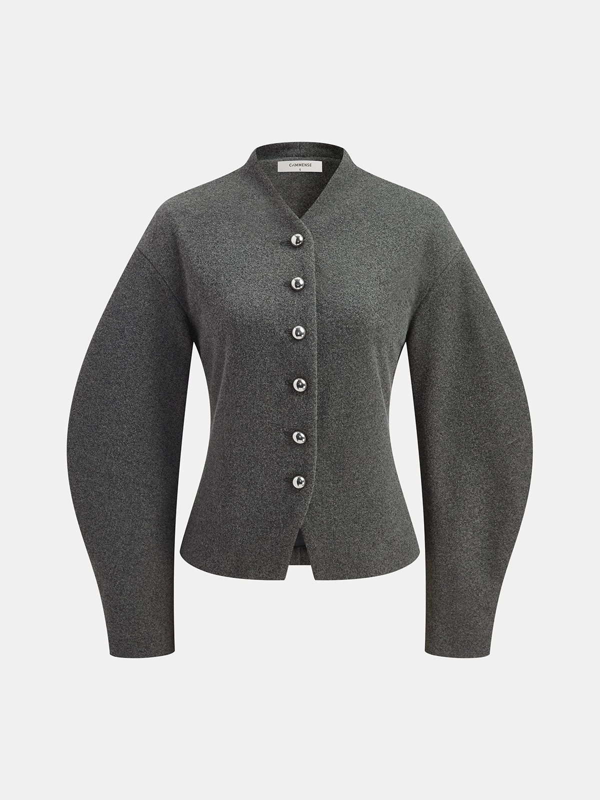 Tweedjacke mit geschwungenen Ärmeln
