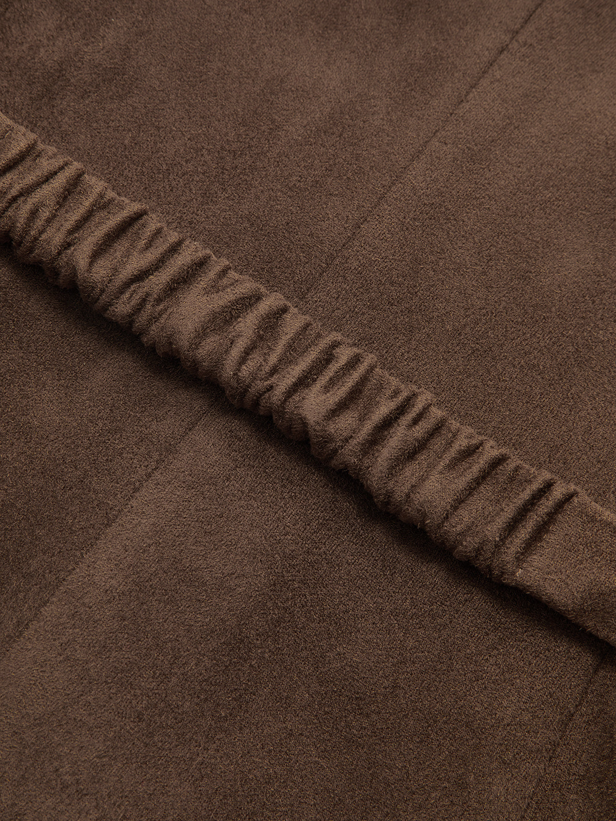 Belted Suede Effect Button-Front Vest