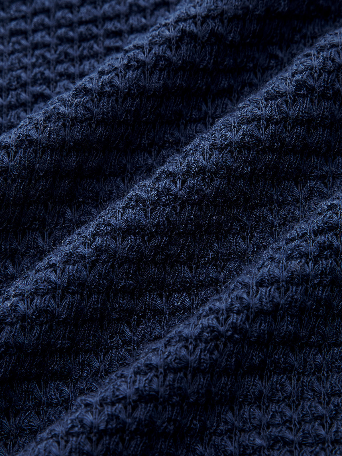 V-Neck Textured Knit Fitted Long-Sleeve Top