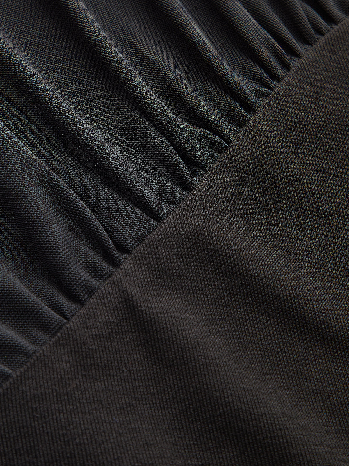 Sheer Mesh Paneled Turtleneck Top
