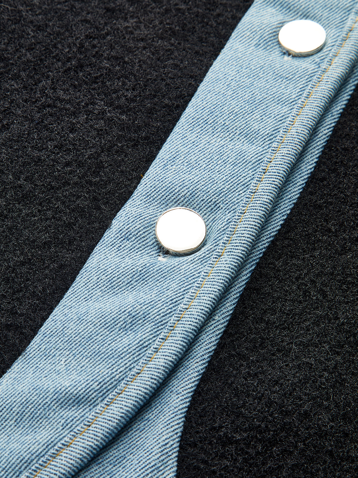 Denim Panel Oversized Cardigan